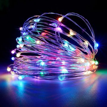 Lapalife LED-Lichterkette »2/3/5/10M, Kupferdraht, AA-Batterie, für Weihnachten Urlaub Hochzeit Party Dekoration«