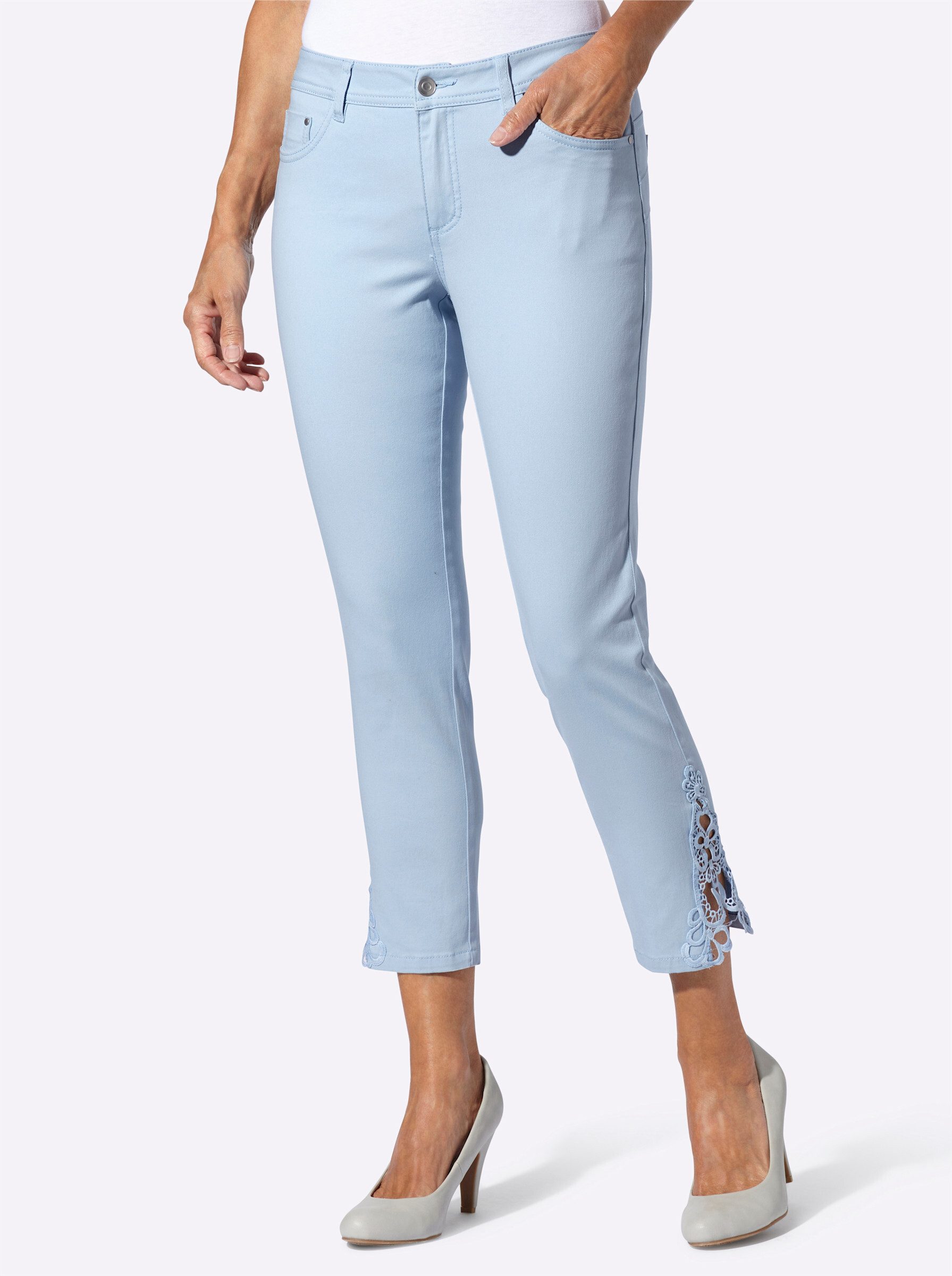 Jeansshorts Jeans leicht vertieft
