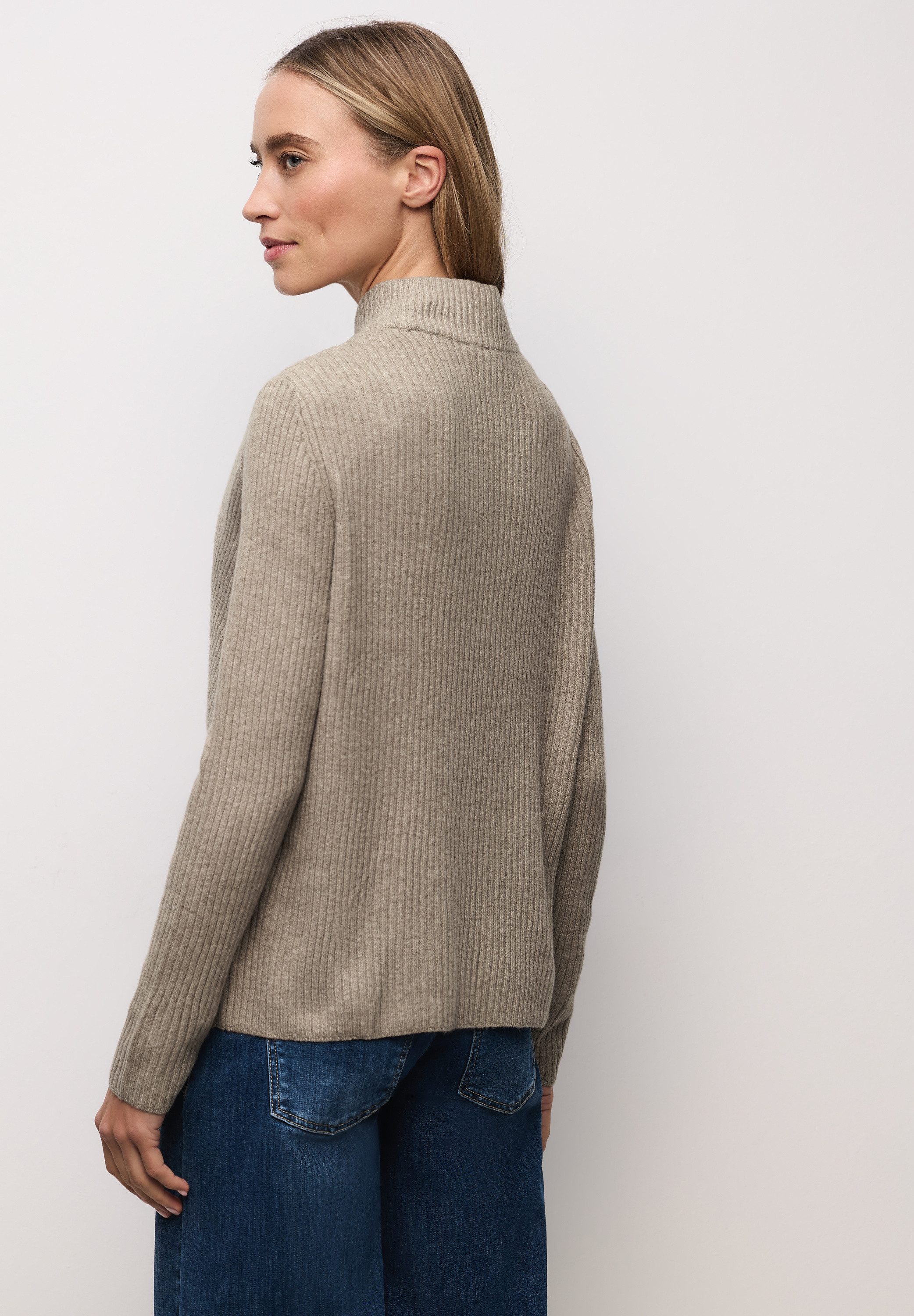 STREET ONE Stehkragenpullover im soften Baumwoll-Mix günstig online kaufen