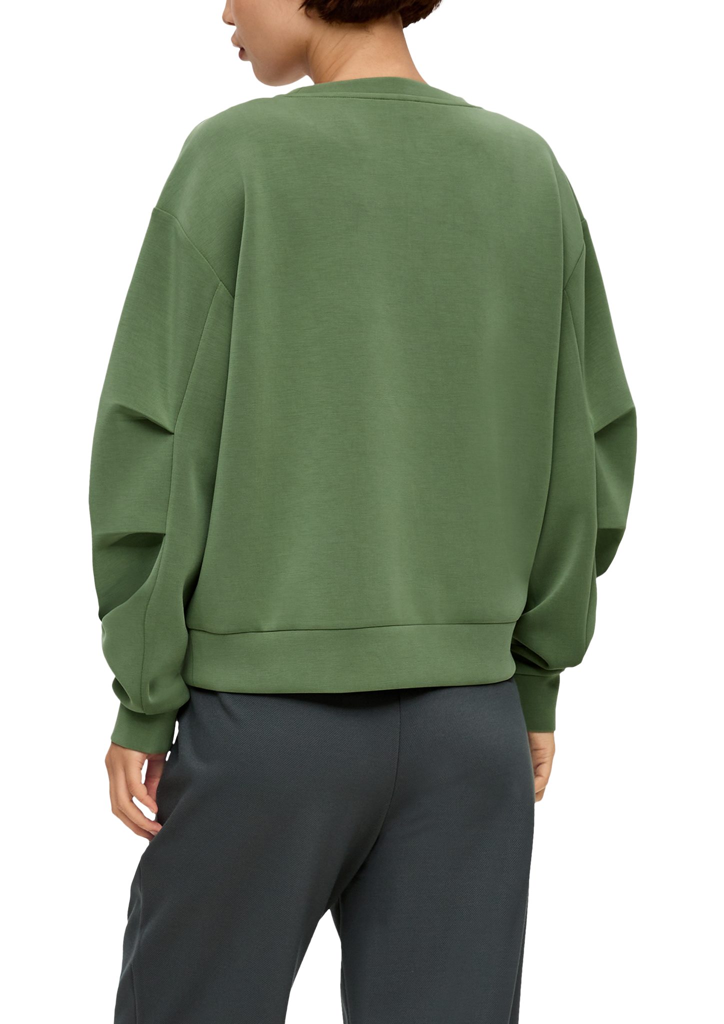 s.Oliver Sweatshirt aus Sweatshirt Scuba grün