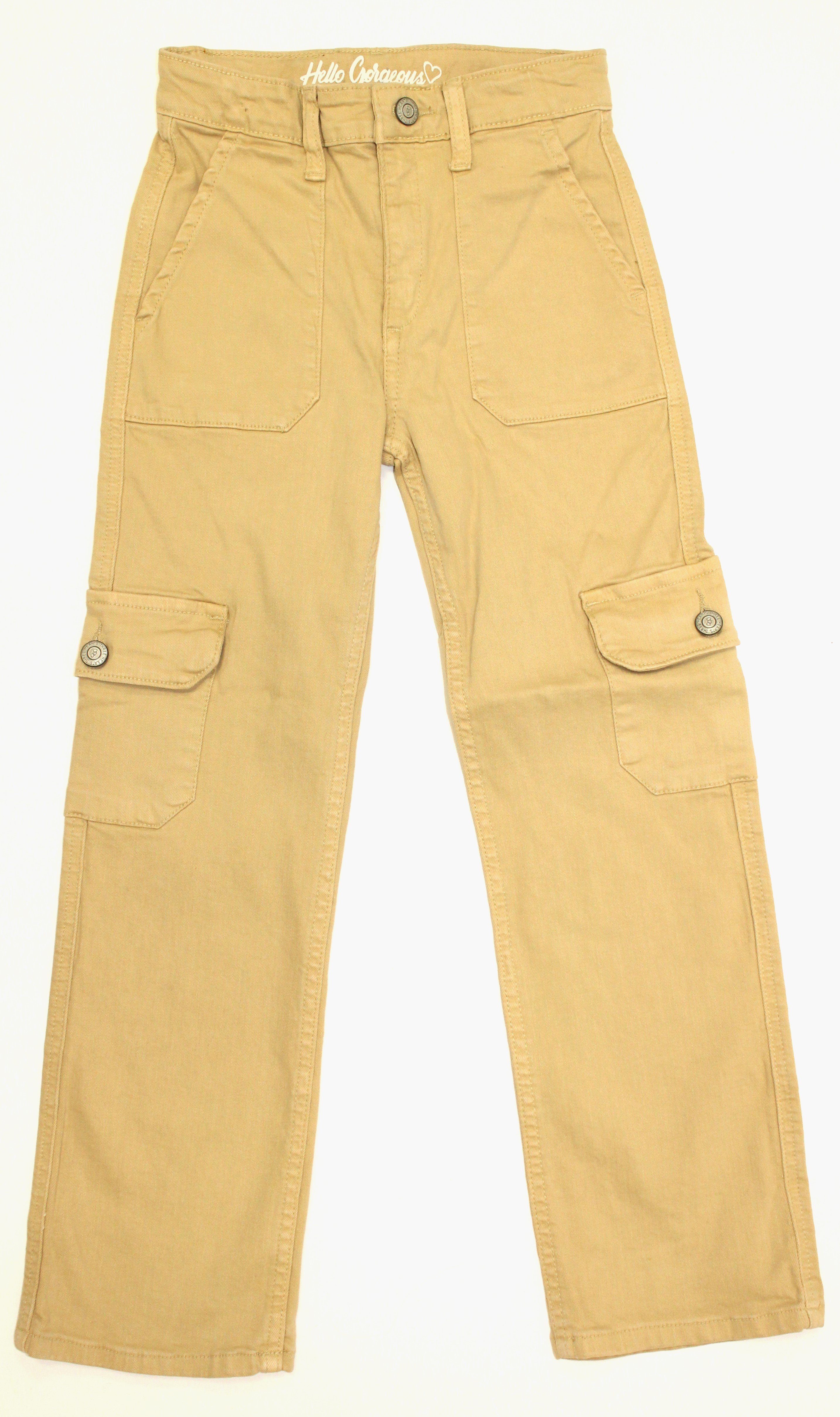 THREE OAKS Cargohose Mädchen Cargo Hose M330206 210 Beige (1-tlg)