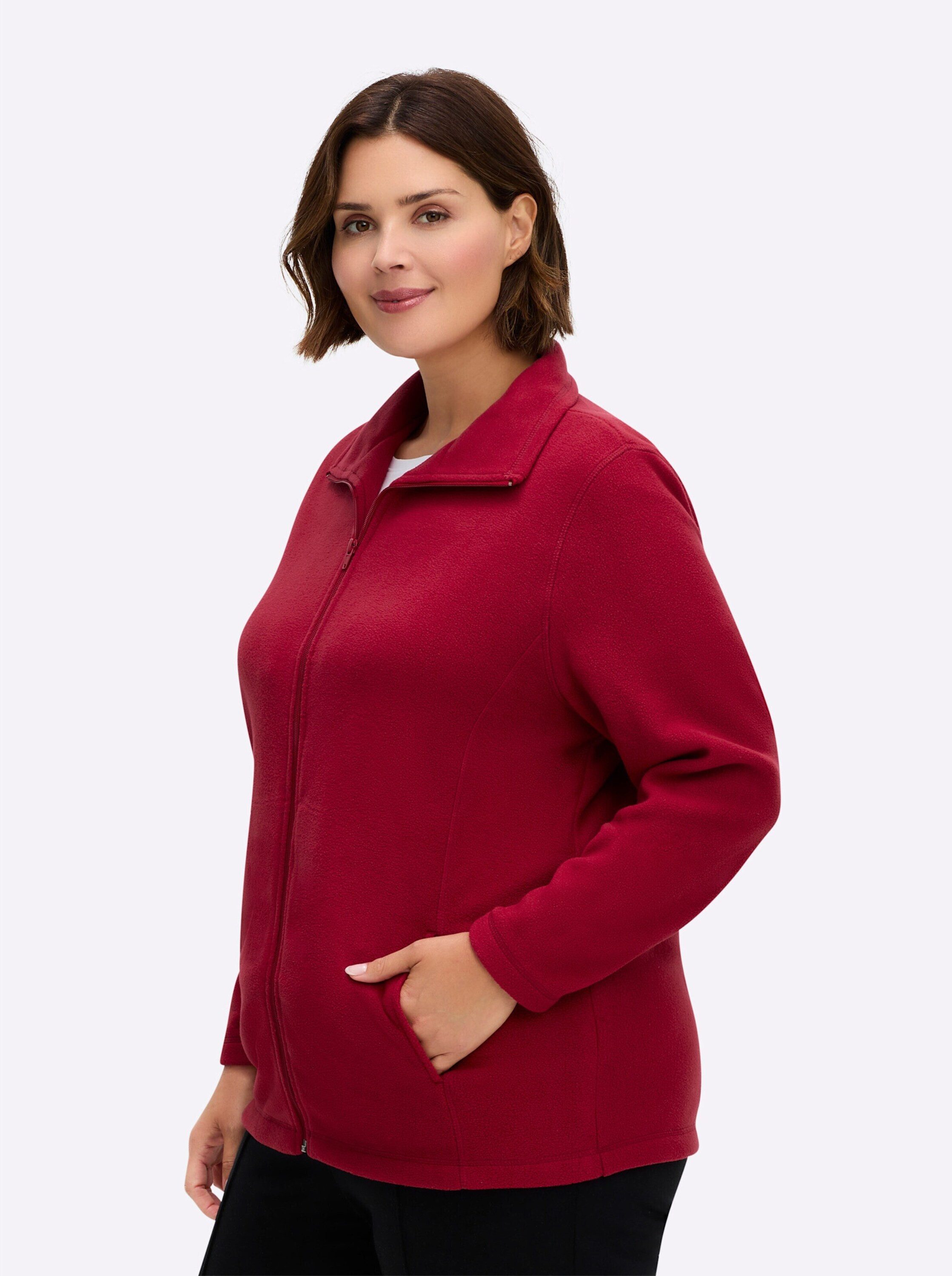 Sieh an! Fleecejacke Fleece-Jacke Langarm