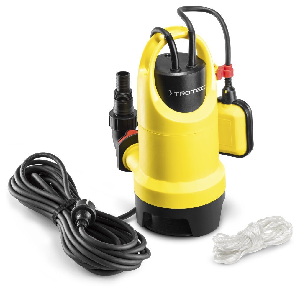 TROTEC Schmutzwasser-Tauchpumpe TWP 7536 E, 750 W Leistung, 12.500 l/h Förderleistung, 8 m Förderhöhe