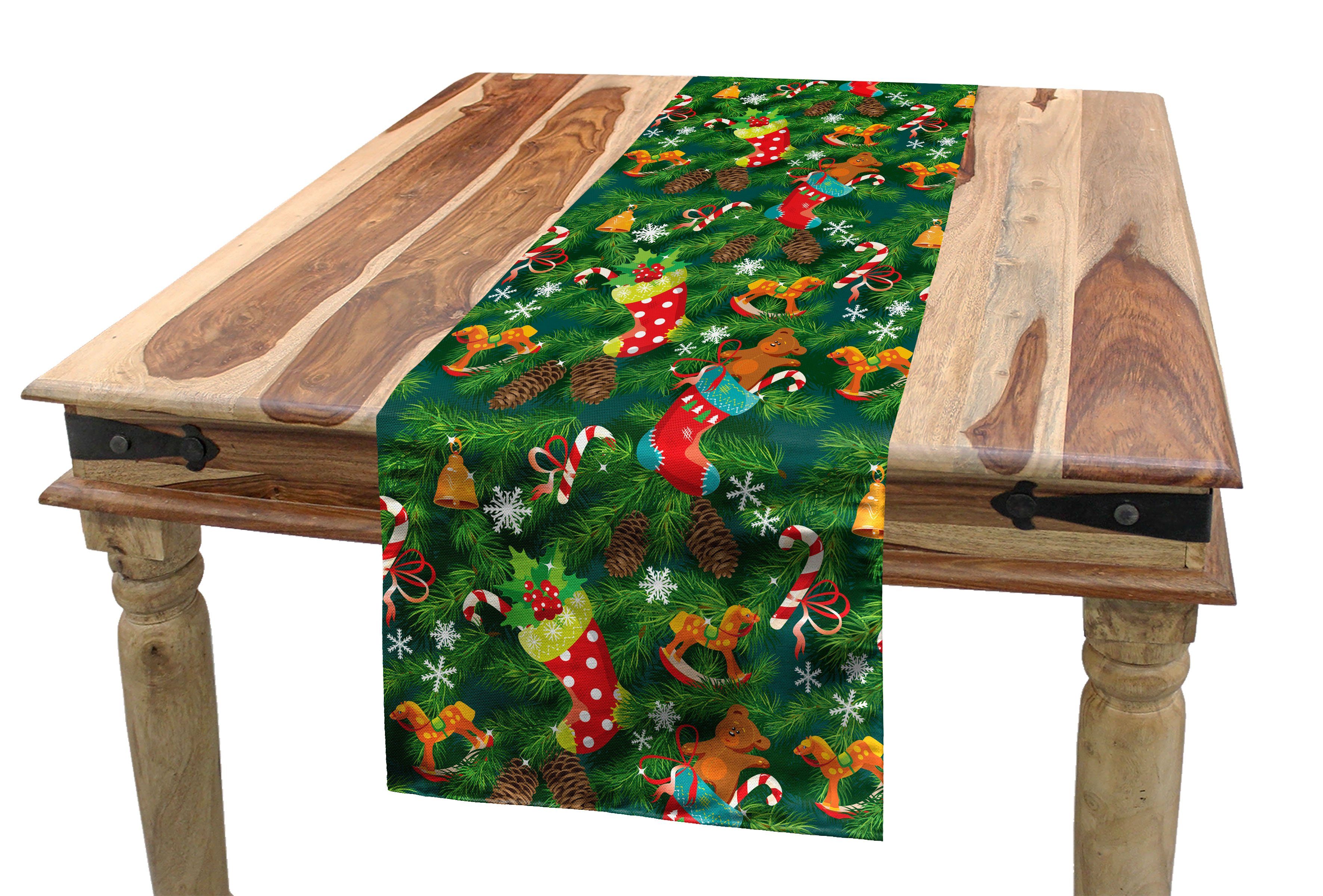 Abakuhaus Tischläufer Esszimmer Küche Rechteckiger Dekorativer Tischläufer, Weihnachten Weihnachten Zubehör Pine
