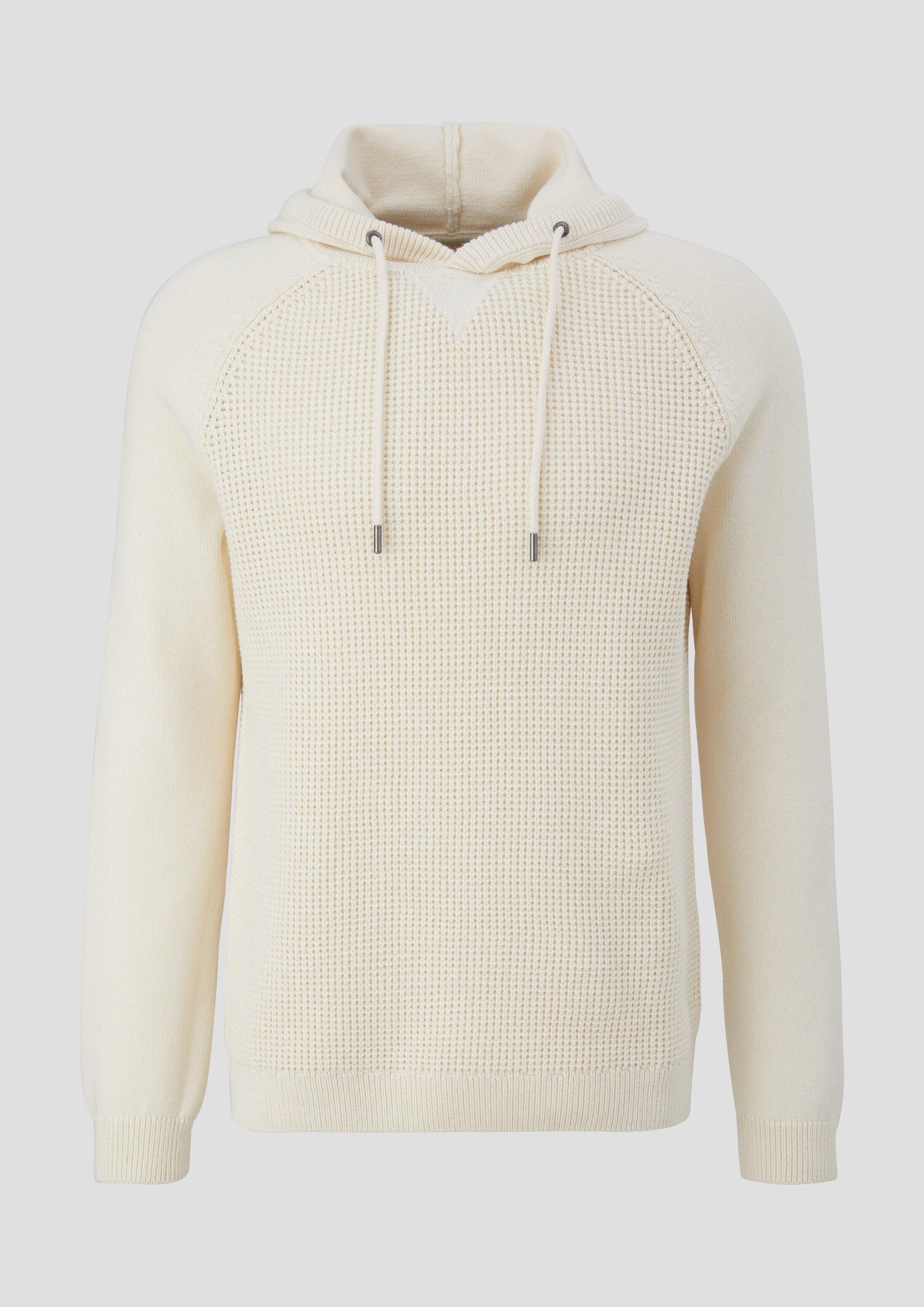 QS Longpullover Strickpullover Strickpullover mit Kapuze