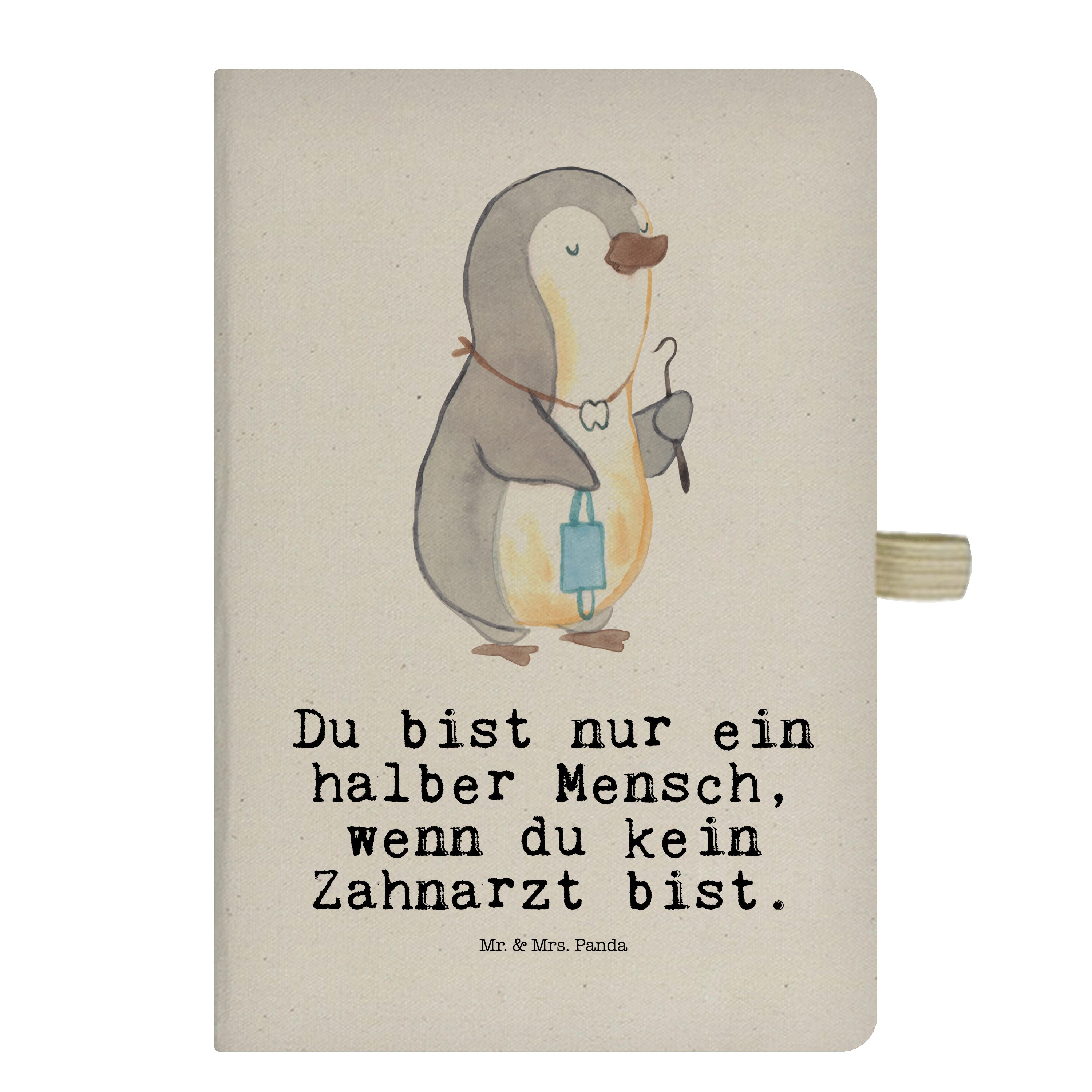 Mr. & Mrs. Panda Notizbuch Zahnarzt mit Herz - Transparent - Geschenk, Ausbildung, Jubiläum, Ski Mr. & Mrs. Panda