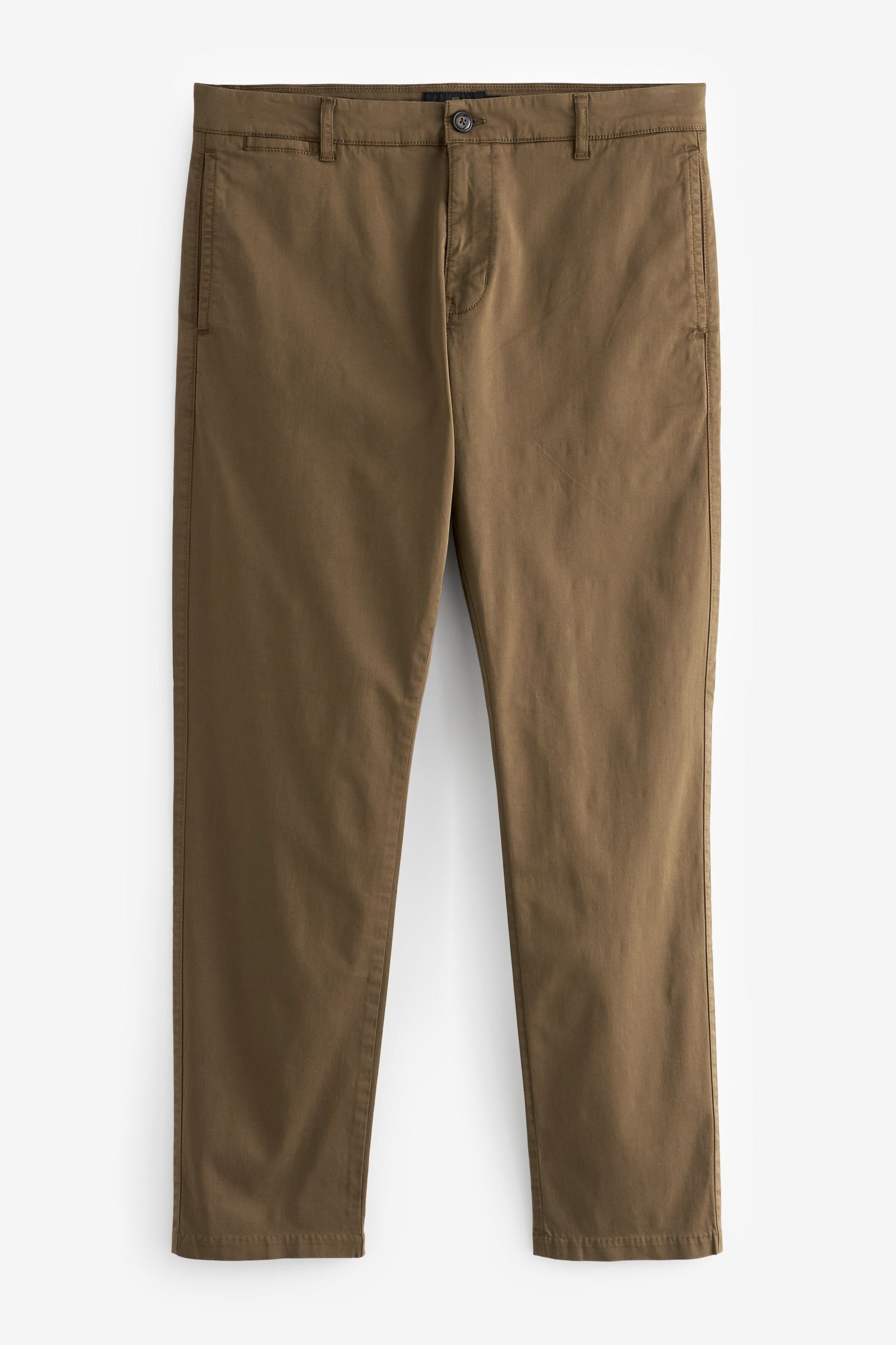 Next Chinohose Slim Fit Chinohose mit Stretch (1-tlg) Tan Brown