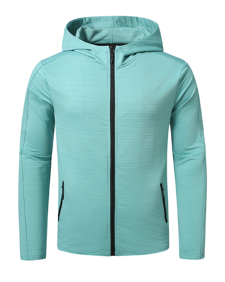YOUTHUP Outdoorjacke Herren Einfarbige Outdoorjacke mit Kapuze Freizeitjacke Sport