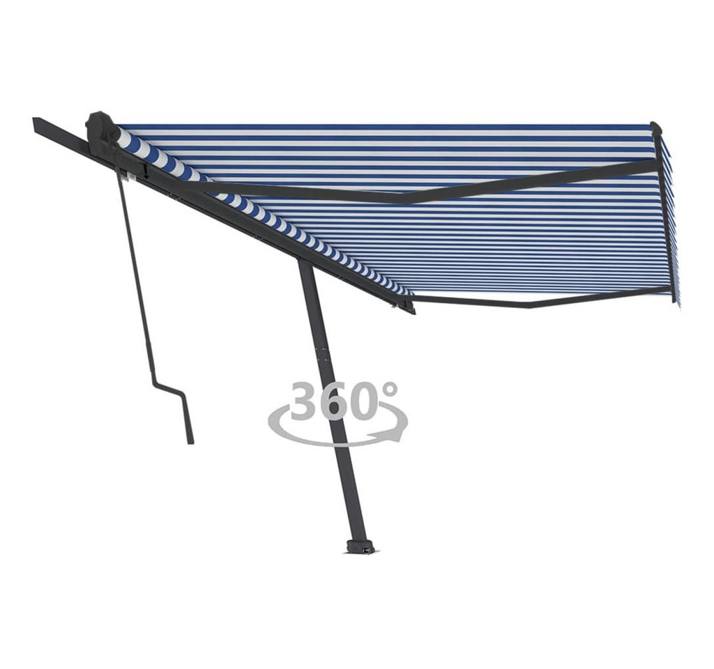 Thumbnail - vidaXL Standmarkise Markise Automatisch 500x350 cm Blau/Weiß