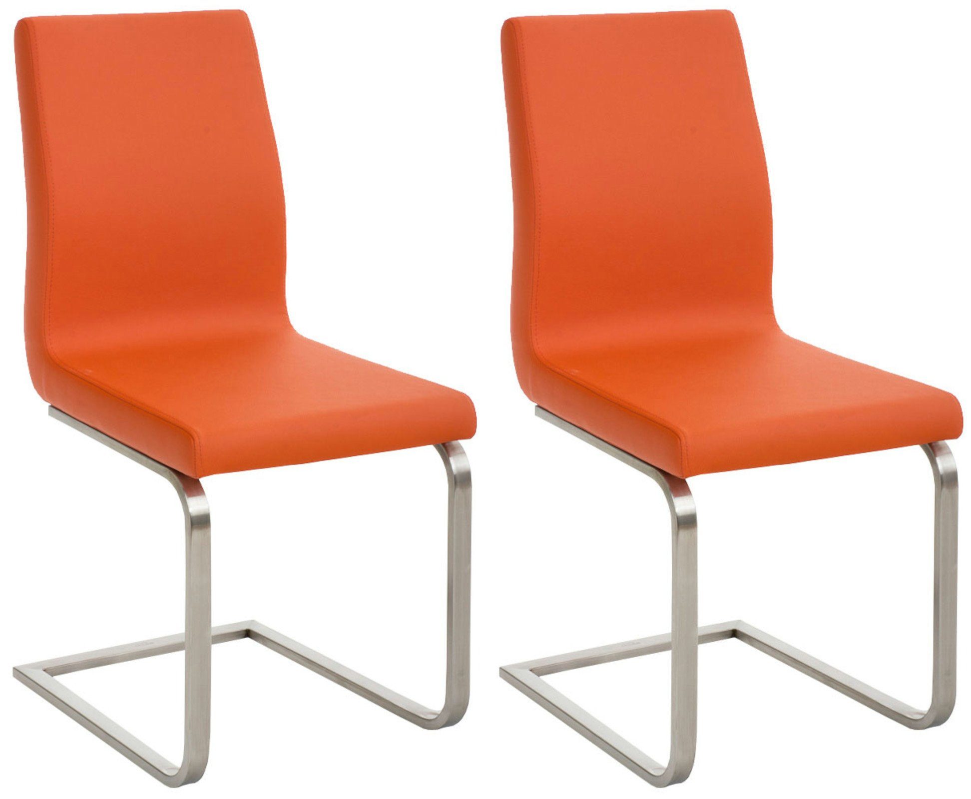 CLP Esszimmerstuhl Belfort (2er Set), robustes Edelstahlgestell