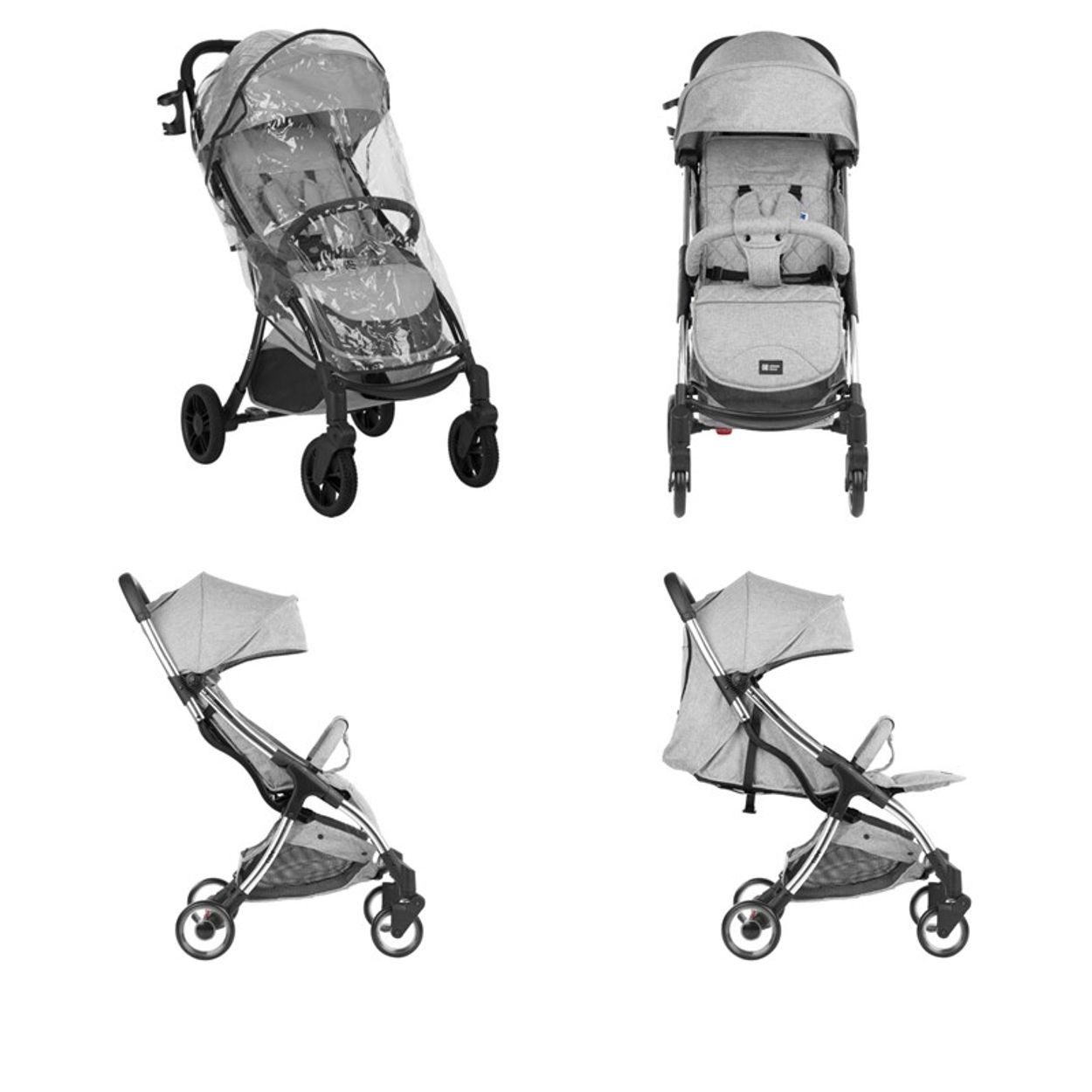 Kikkaboo Kinder-Buggy Kinderwagen Buggy Cloe bis 22 kg, Aluminiumrahmen faltbar Getränkehalter