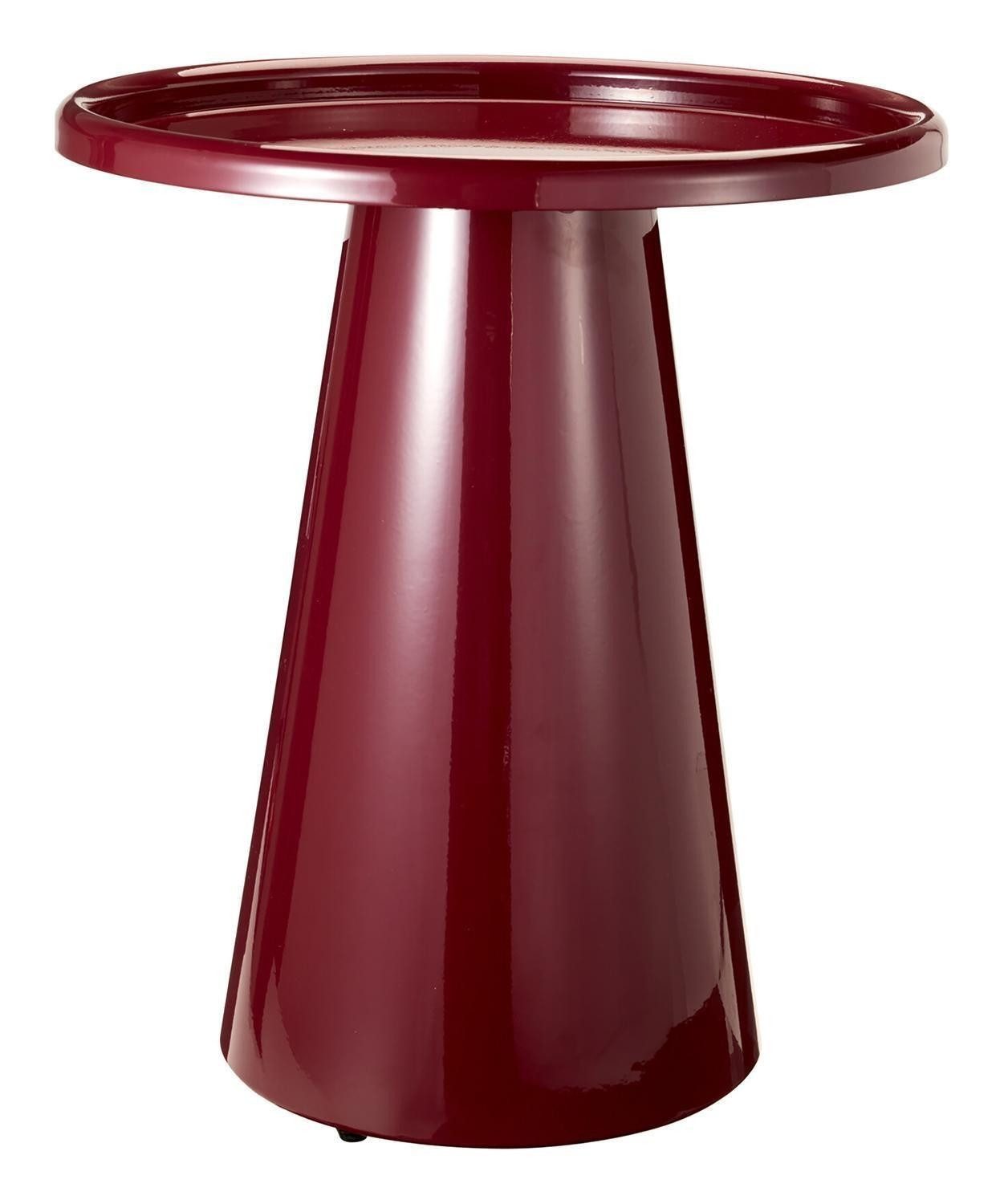 Koopman Beistelltisch ZONO, Burgundrot, Metall (1-St), Ø 43 x H 48,5 cm