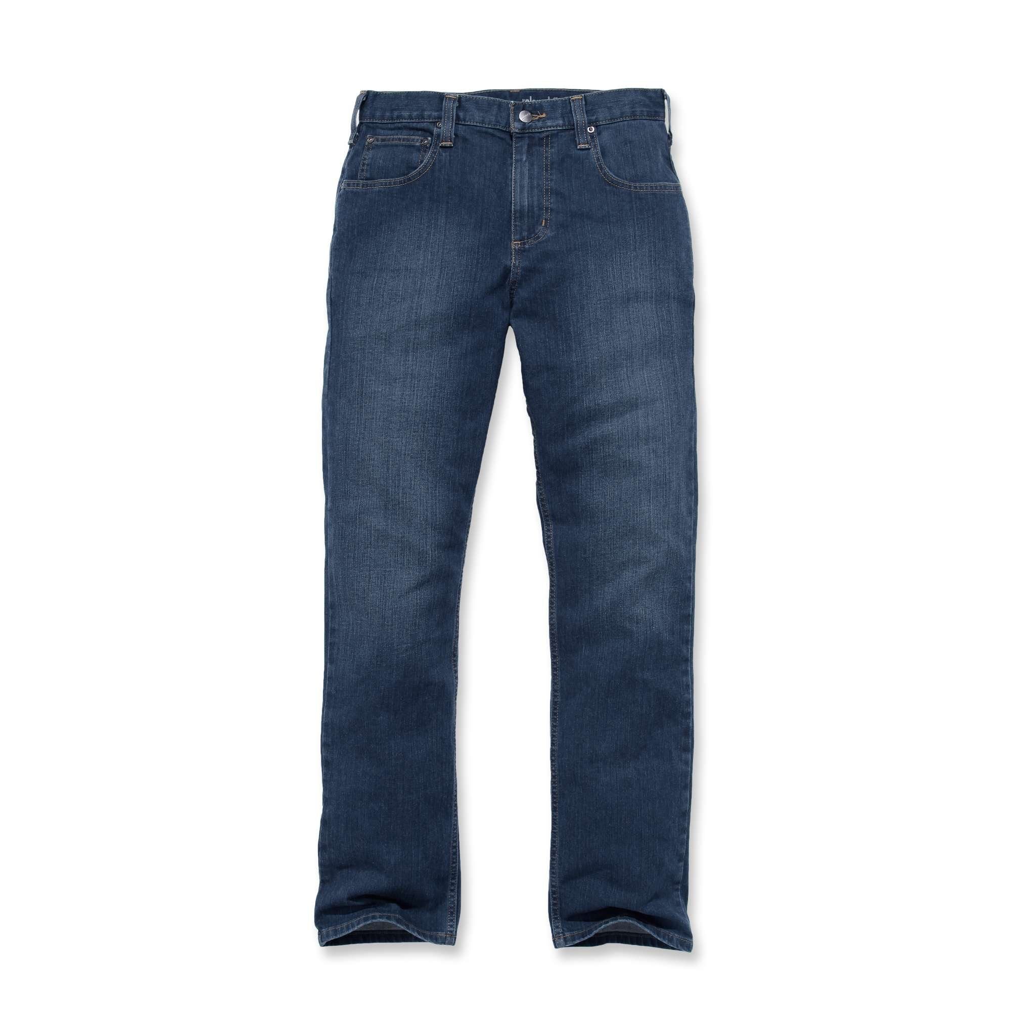 RELAXED STRAIGHT chambray RUGGED Stretch-Jeans Carhartt (1-tlg) blue FLEX JEAN light