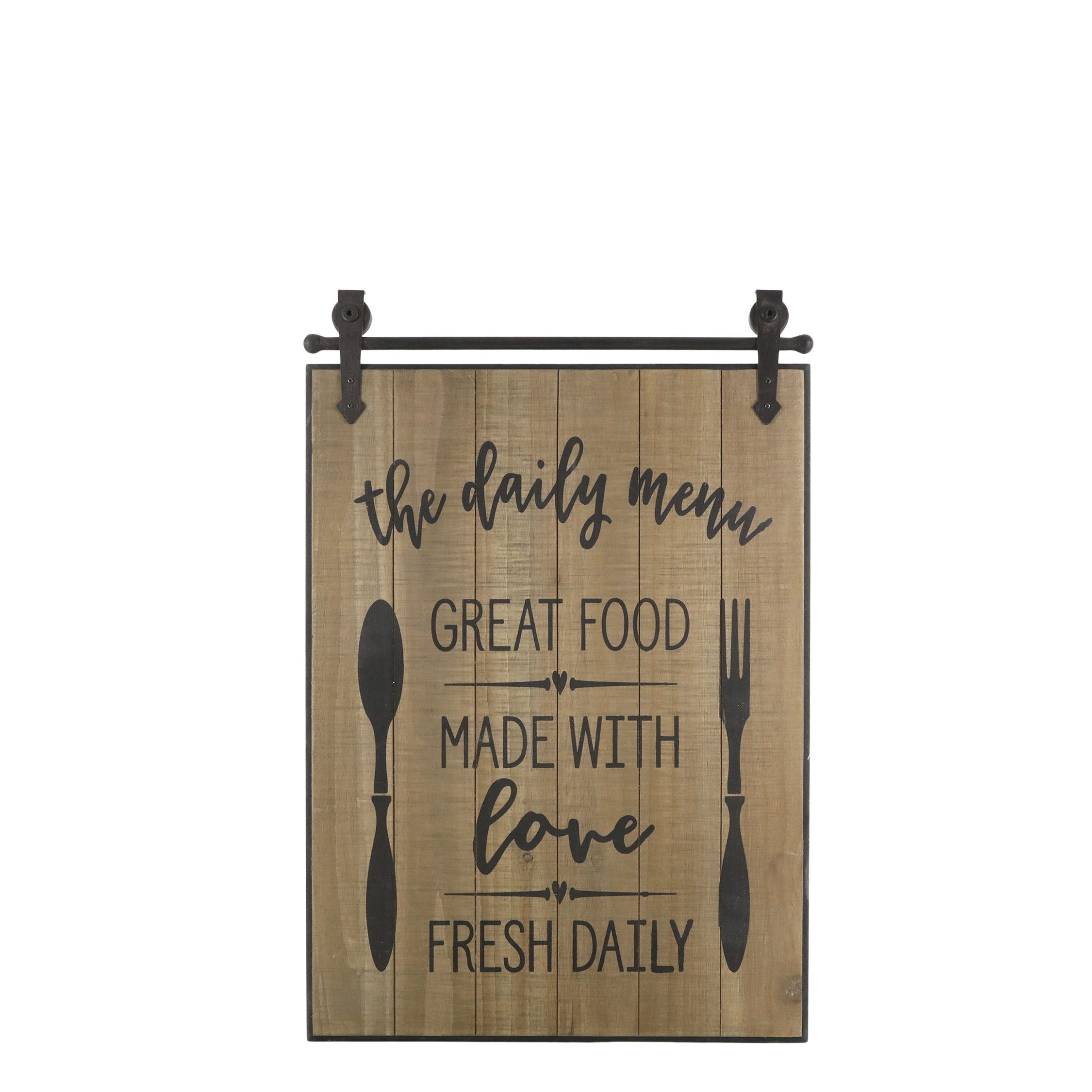 Chic Antique Wandbild Schild The daily günstig online kaufen