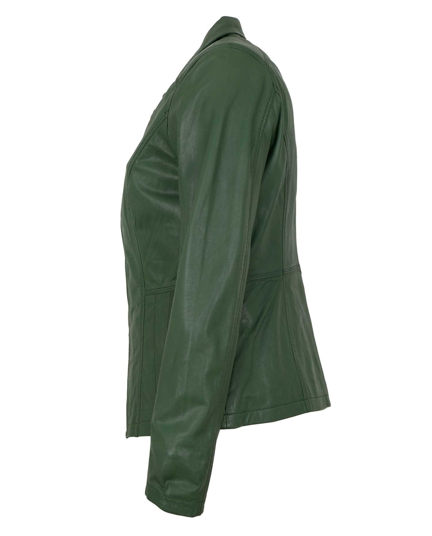 Jilani Lederjacke Kaja Jilani - Damen Lederjacke Lammnappa salbei grün günstig online kaufen