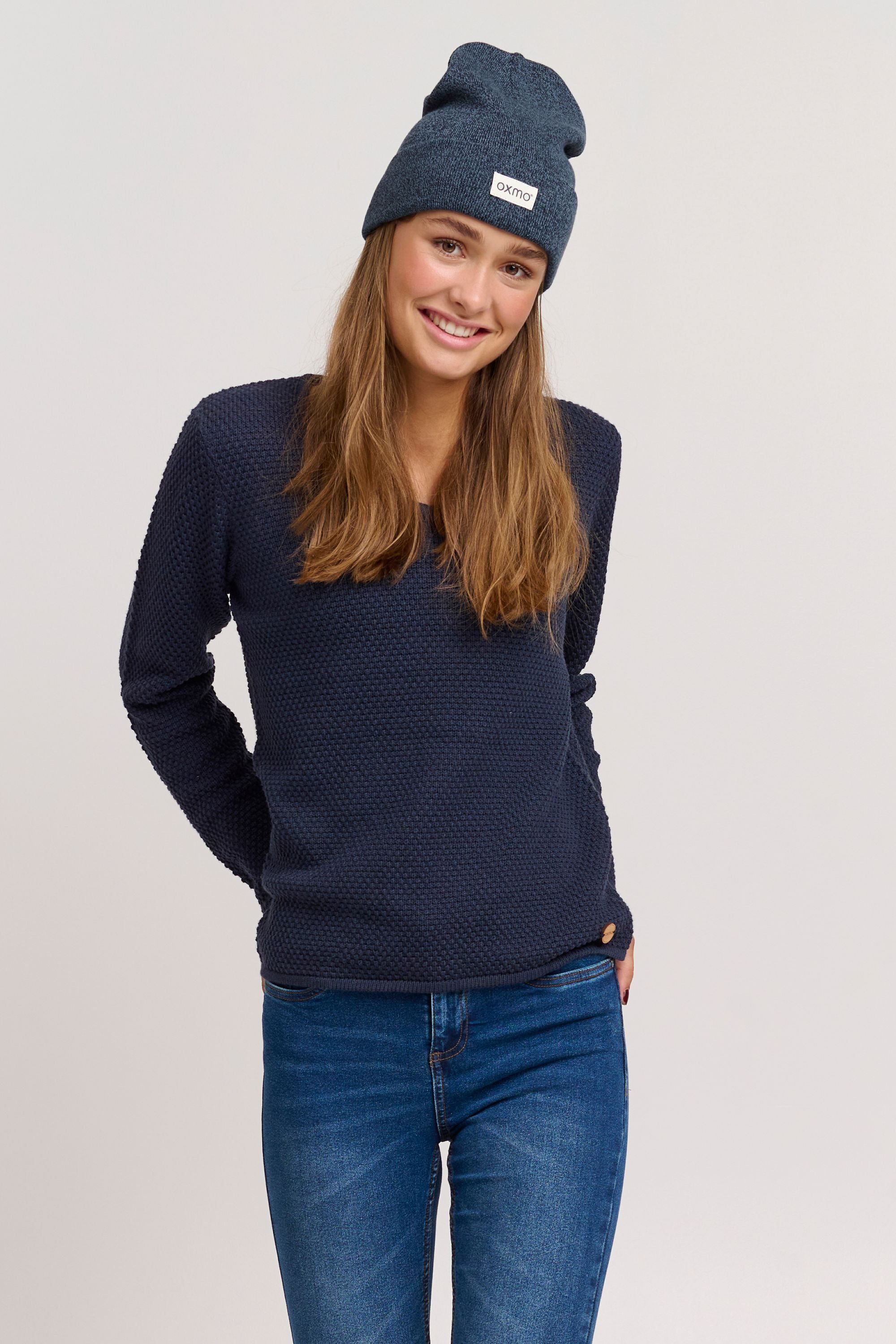 OXMO Beanie OXBiene Strickmütze mit Logobadge günstig online kaufen