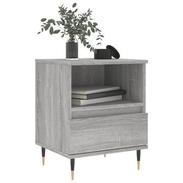 vidaXL Nachttisch Nachttische 2 Stk Grau Sonoma 40x35x50 cm Holzwerkstoff Nachtkonsole S