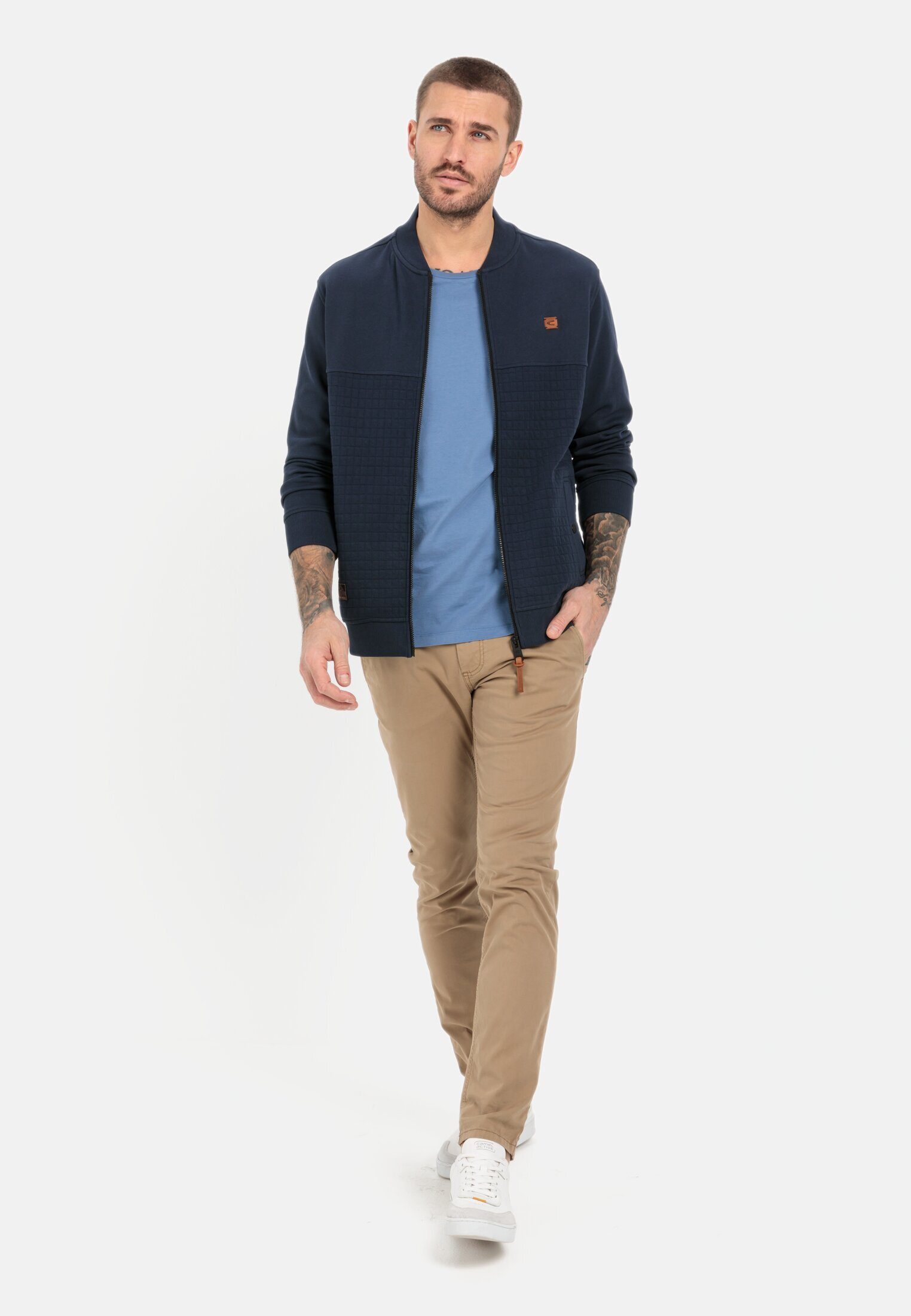 camel active Sweatjacke mit Steppmuster Langarm