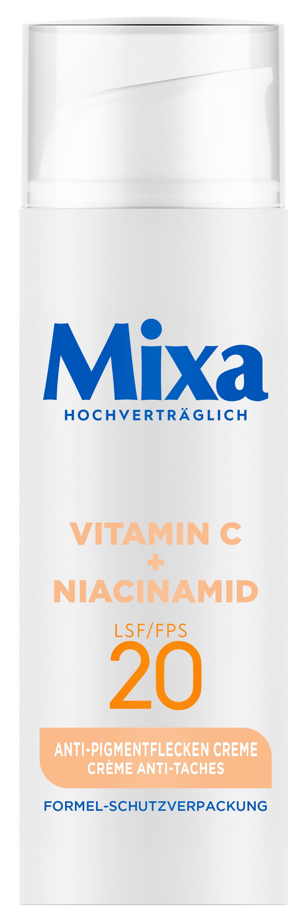 Mixa Körpercreme MIXA ANTI-PIGMENTFLECKEN CREME, pflegt ungleichmäßige, müde Haut