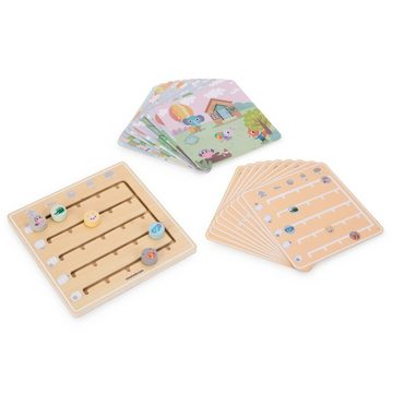 Mamabrum Puzzle-Sortierschale Gedächtnisspiel aus Holz - Wo sind die Tiere?