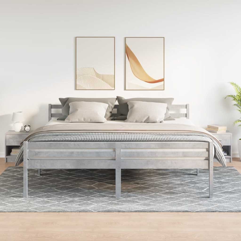 vidaXL Nachttisch Nachttische 2 Stk. mit Schublade Betongrau 39x28x41 cm (2-St)