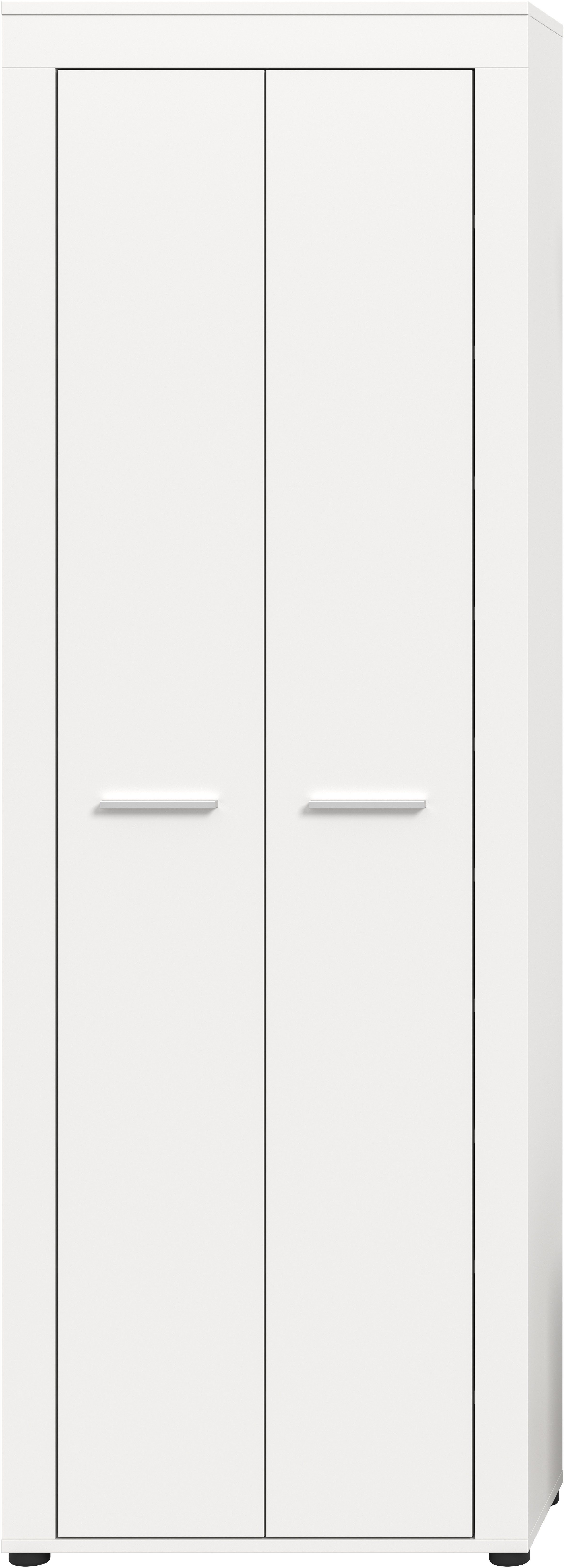 OTTO home Schuhschrank AOSTA, Höhe 191cm, 2 Türen, 10 Einlegeböden, 11 Fächer (1-St., in verschiedenen Farbausführungen erhältlich, individuell kombinierbar) Hochschrank, Schrank, Flurschrank, Garderobenschrank, Universalschrank