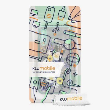 kwmobile Handyhülle Hülle für Huawei P30 Lite, Kunststoff Silikon Handy Schutzhülle Cover Case - Blumengesteck Design