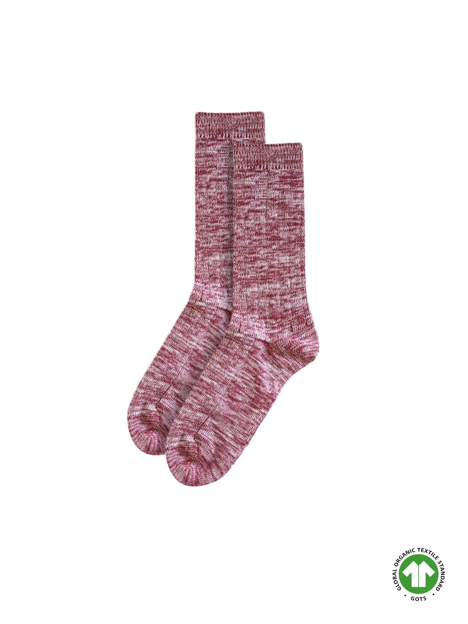 FUXBAU Socken Socken meliert GOTS, Biobaumwolle, Made in Portugal