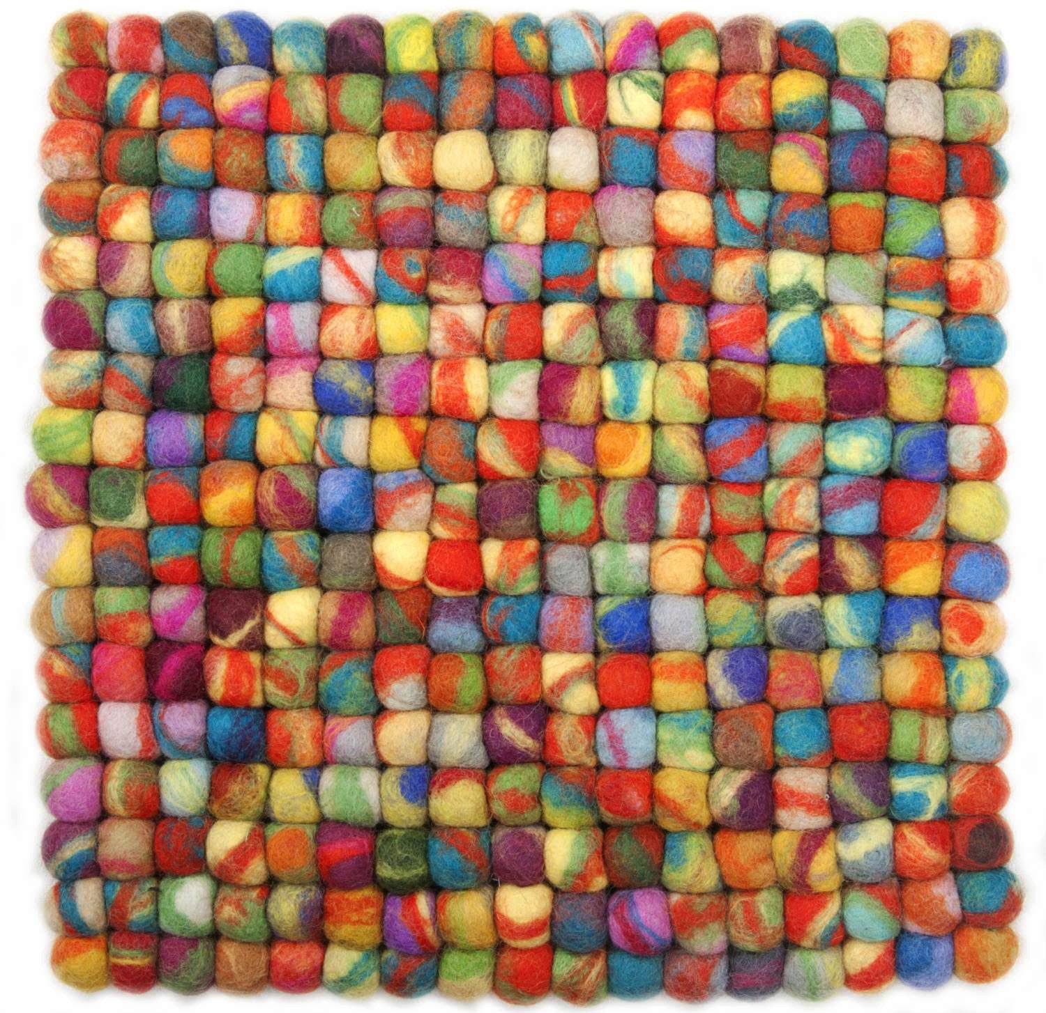 THEKO Wollteppich Felty 2.2, handgefertigt, rechteckig, Höhe: 22 mm, Filzkugel-Teppich, reine Wolle, auch in rund & als Läufer. Reduzierter Preis € 28,99. Unverbindliche Preisempfehlung € 49,00