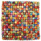 THEKO Wollteppich Felty 2.2, handgefertigt, rechteckig, Höhe: 22 mm, Filzkugel-Teppich, reine Wolle, auch in rund & als Läufer
