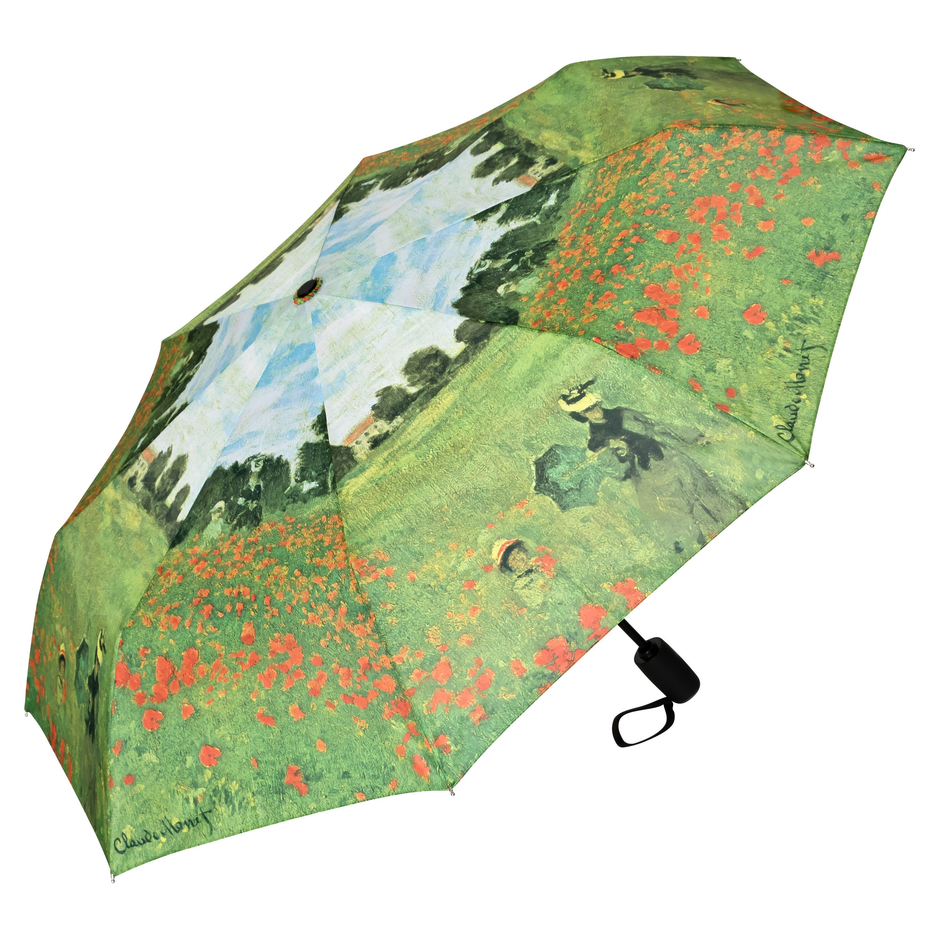 von Lilienfeld Taschenregenschirm Motivschirm Claude Monet: Mohnblumenfeld Kunst stabil, Motivdruck