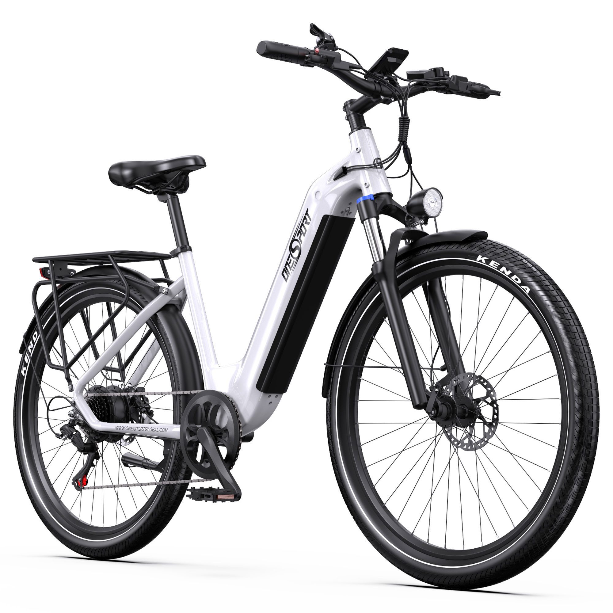 Onesport E-Bike Cityrad e bike für herren 28 zoll 18.2AH 36V 655WH damen 120km E-MBT, 7 Gang SHIMANO, Heckmotor, 655,2 Wh, e bike für damen herren 28 zoll Cityrad 7 Gang Shimano hydraulischen