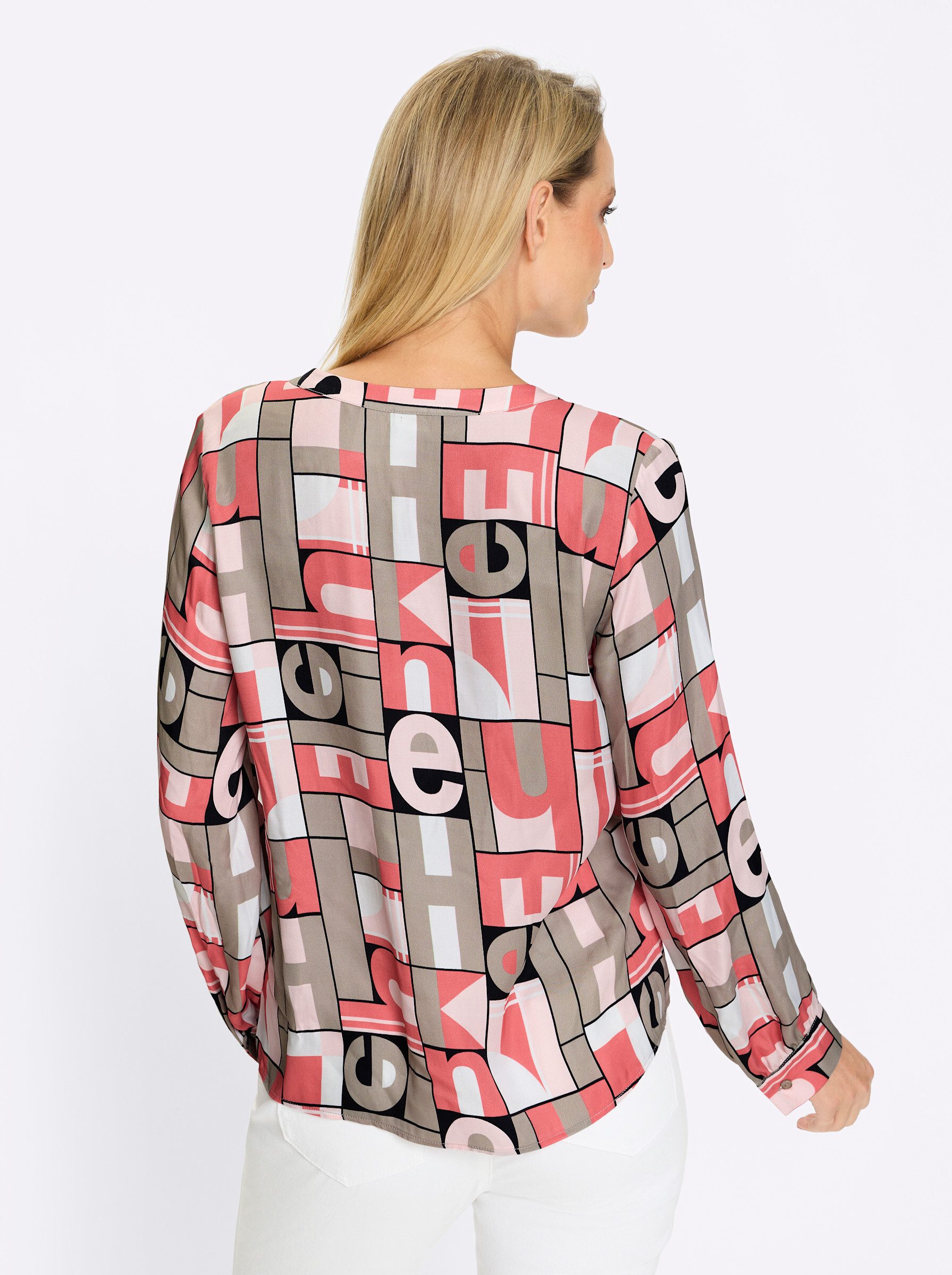 heine Klassische Bluse Druck-Bluse Langarm