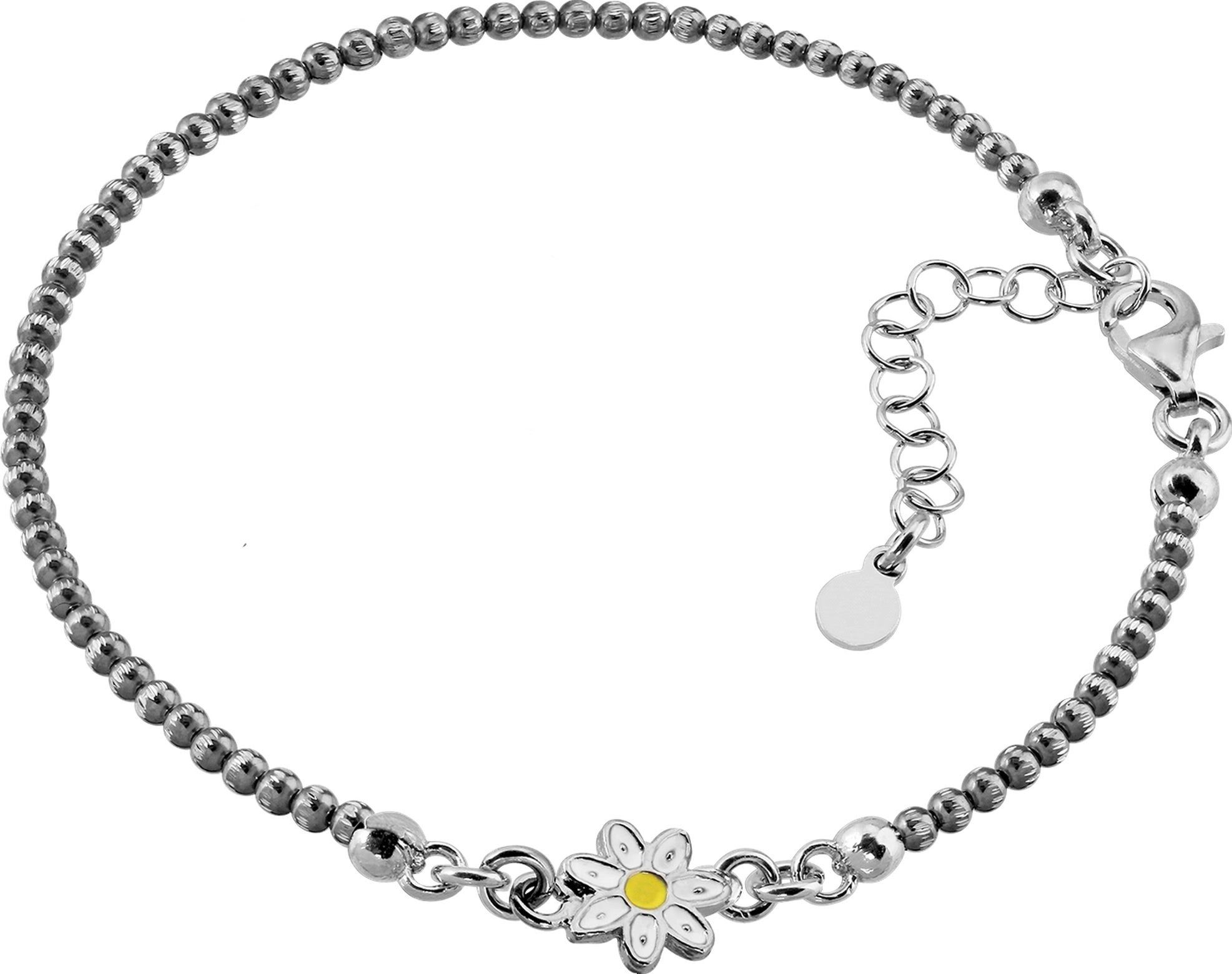 SilberDream Silberarmband SilberDream Armschmuck 18-21cm geschwärzt (Armband), Damen Armband Blume, ca. 18cm + 3cm Verlängerung aus 925 Sterling Silb