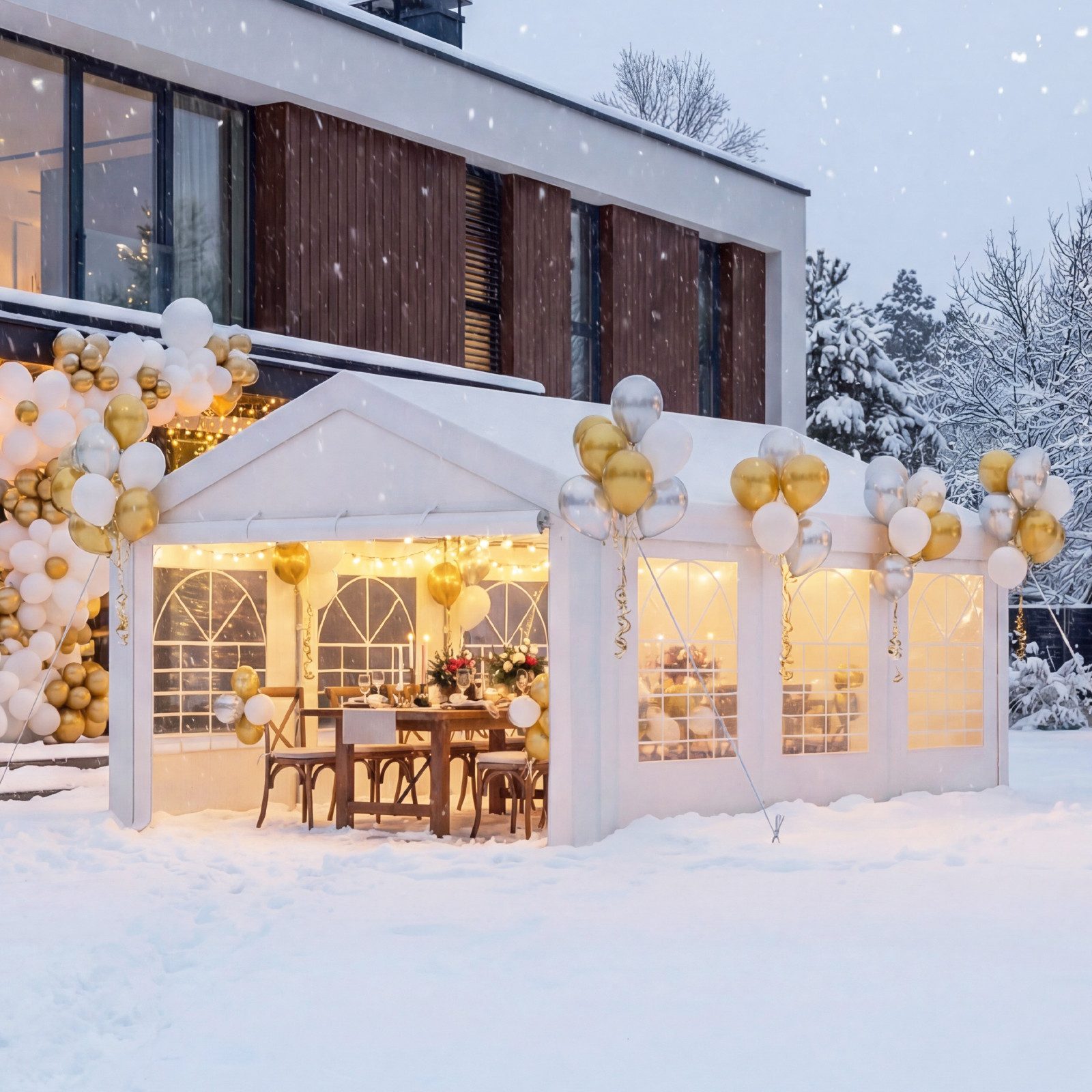 HOMALL Pavillon Partyzelt 3x4/3x6/4x6/4x8/4x10m, Pavillon winterfest und wa günstig online kaufen