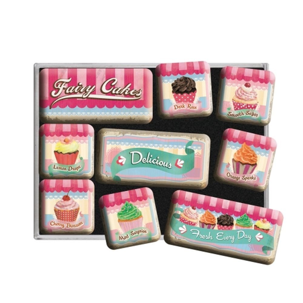 Nostalgic-Art Magnet 9tlg. Magnetset - Home & Country - Fairy Cakes