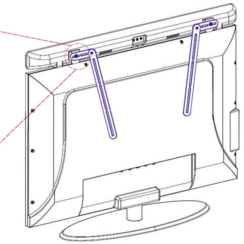 SpeaKa Professional Soundbar-Halterung Soundbar-Halterung mit Gelenken SP-4844496, (Verstellbare Verstrebung)