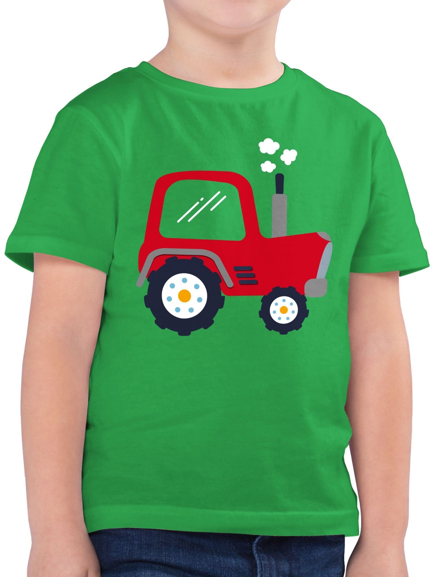 Shirtracer T-Shirt Kinder Traktor Traktor 1 Grün