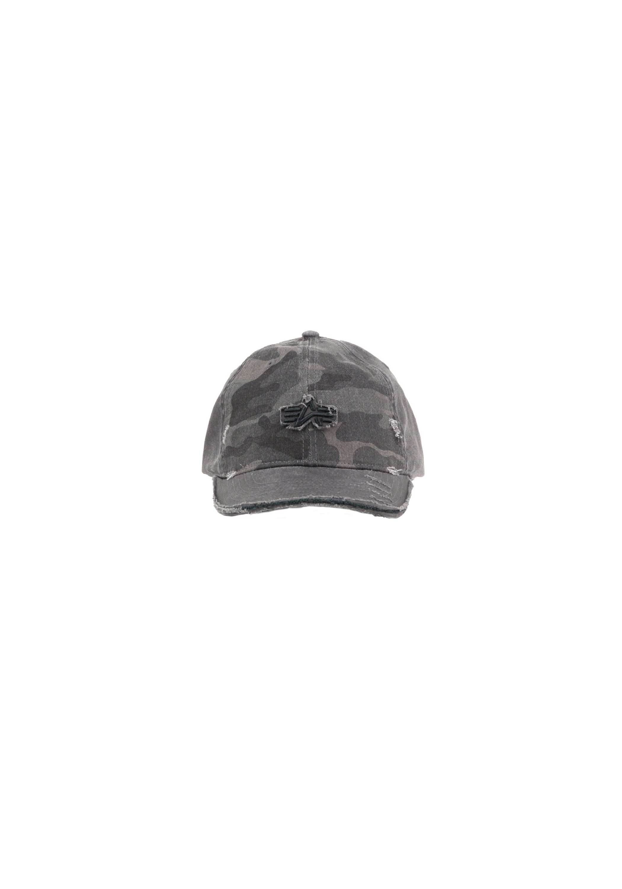Alpha Industries Trucker Cap Distressed Logo Camo Cap