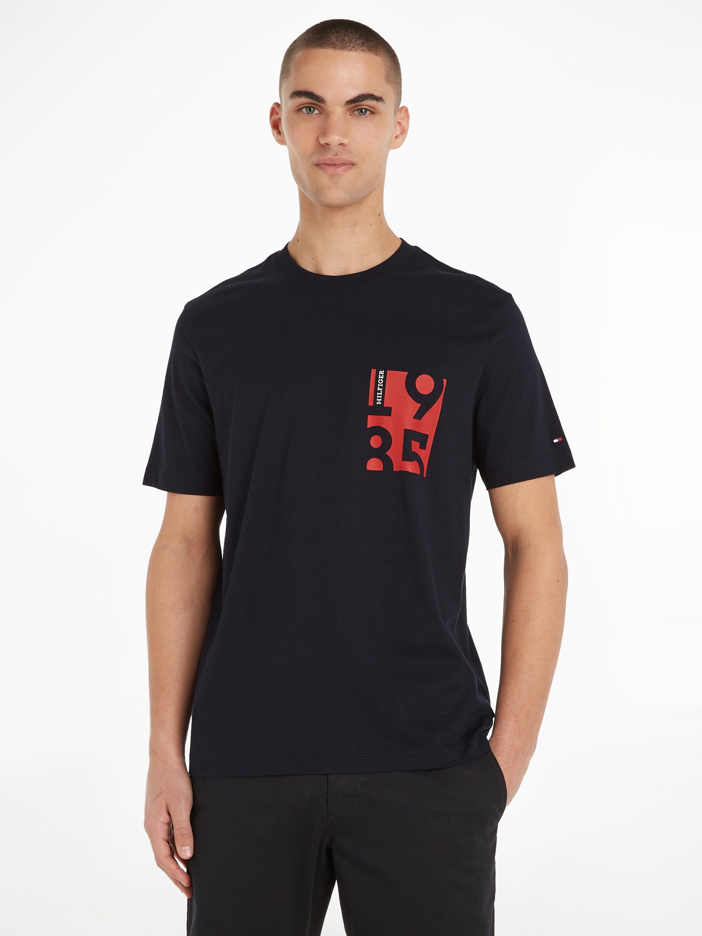 Tommy Hilfiger T-Shirt CHEST PRINT TEE Desert Sky