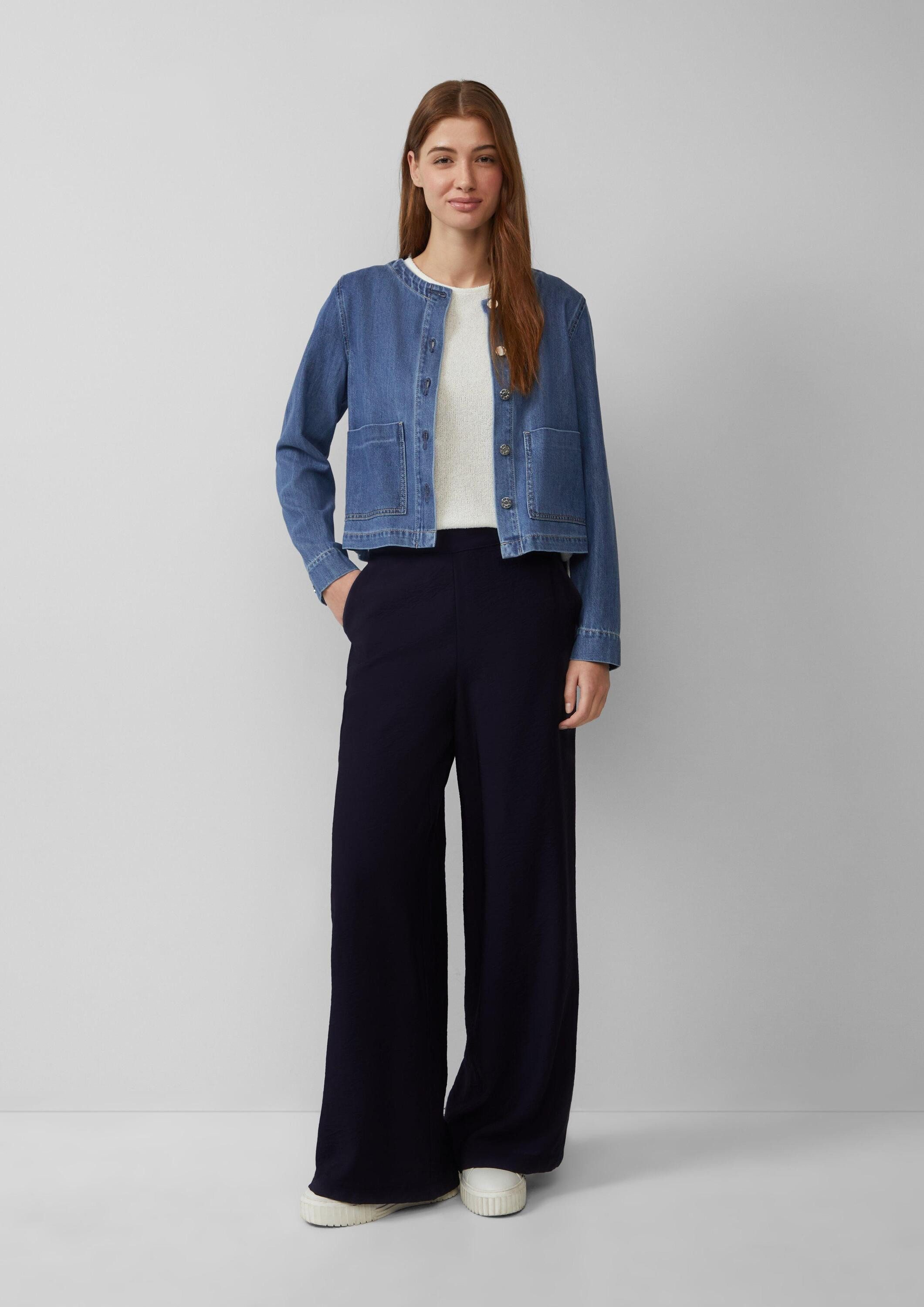 s.Oliver Chinos Hose Wide-Leg-Hose im Loose Fit mit Elastikbund