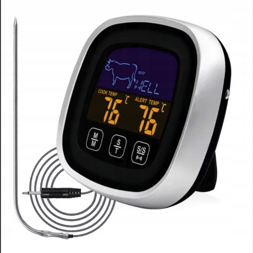 Bratenthermometer Digitale Fleisch Küchenthermometer Sonda Grill ABS Kunststoff