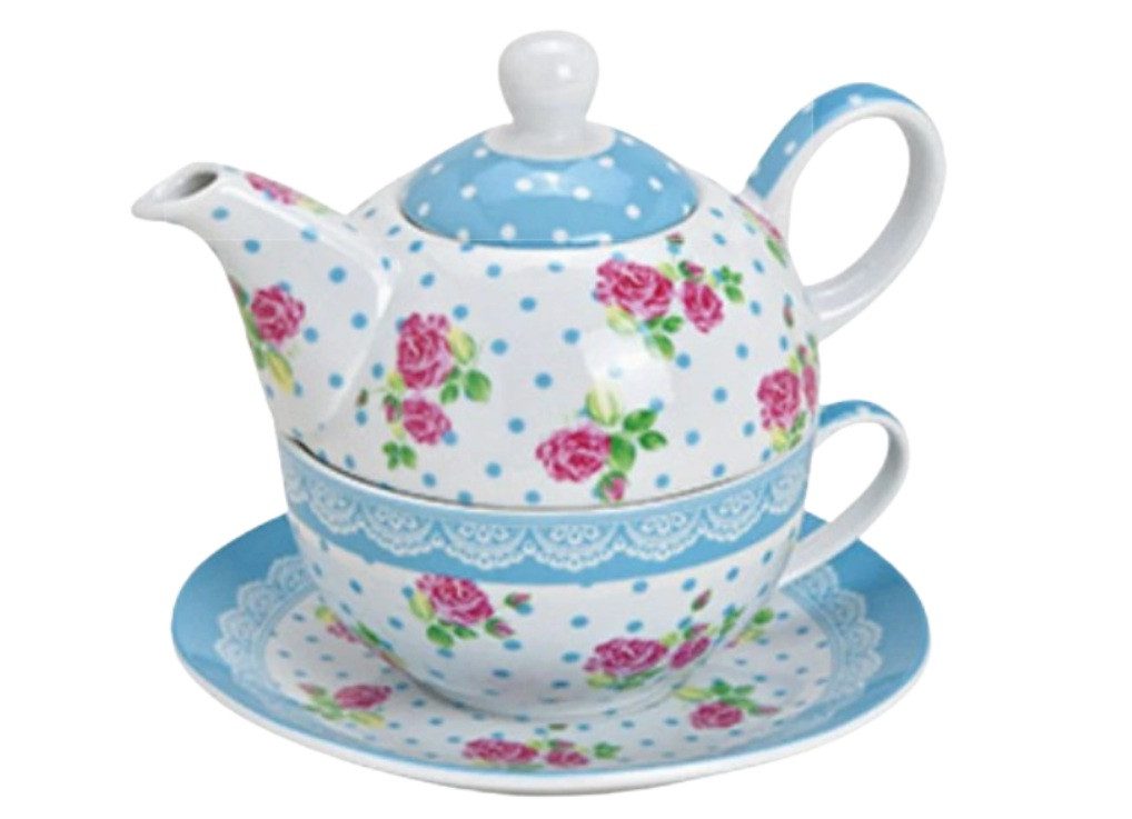Wurm Teekanne G. Wurm Teekannen-Set "Rosen" aus Porzellan 3er Set B15×H15×T10