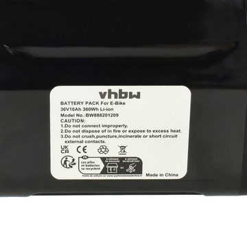 vhbw kompatibel mit MiFa E-Bike Akku Li-Ion 10000 mAh (36 V)