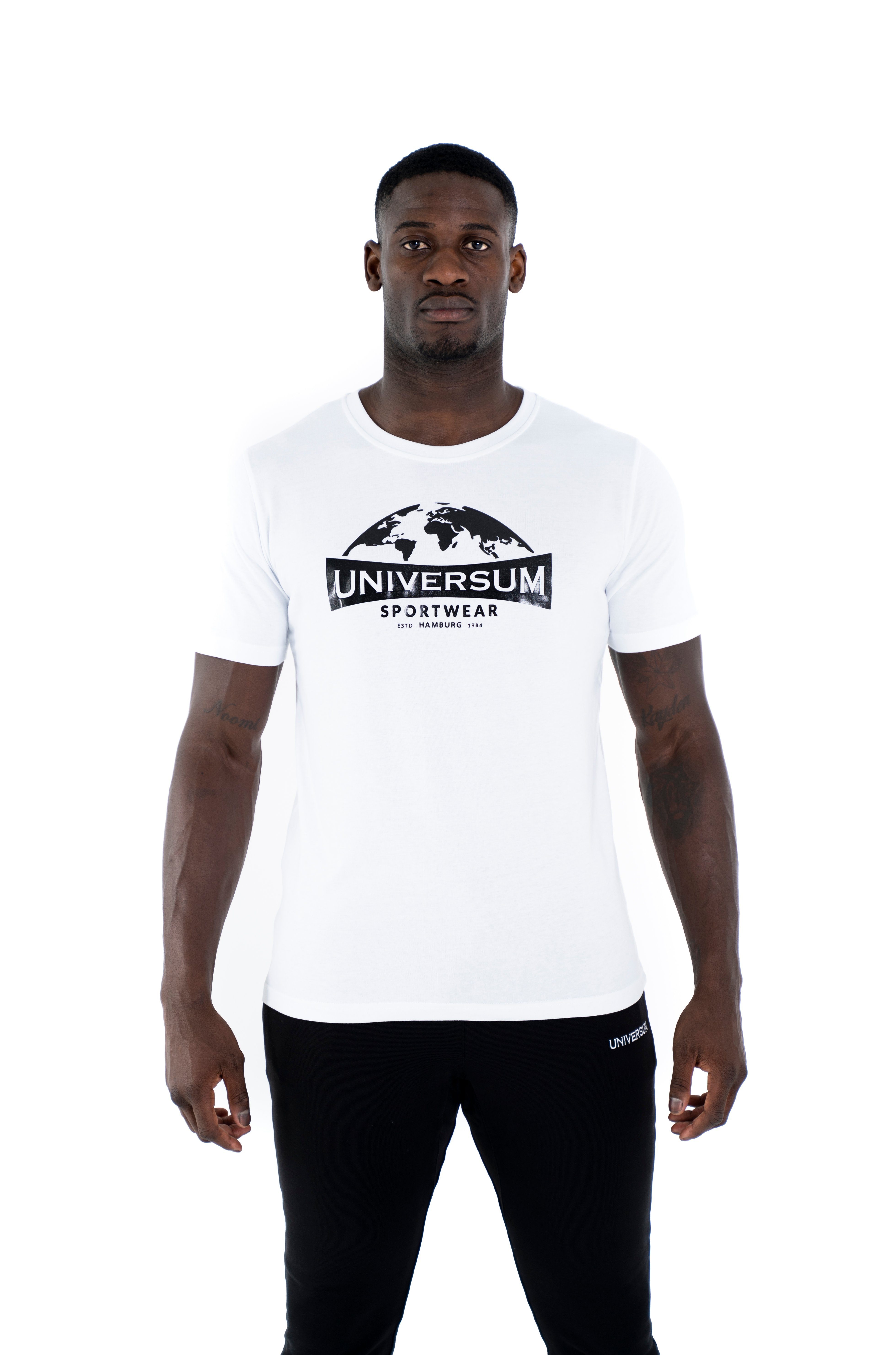 C-Neck Sportwear Cotton Modern weiß Universum Rundhalsausschnitt, Baumwoll Shirt T-Shirt 100%