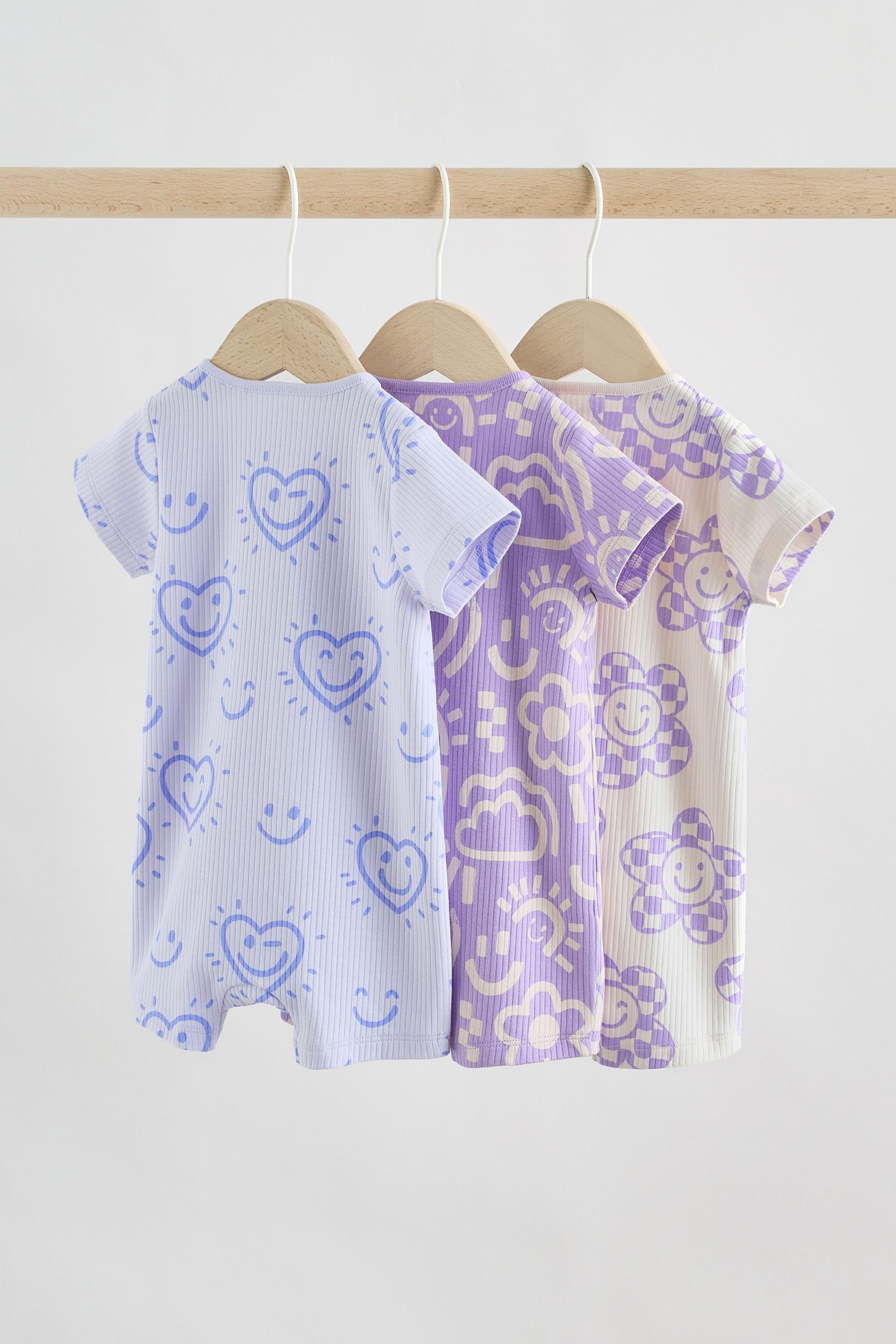 Next Strampler Babyschlafanzüge mit Zweiwege-RV, 3er-Pack (3-tlg)