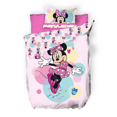Bettwäsche Disney Minnie Maus Kinder Bettwäsche 2tlg. Set, Disney, PolyCotton, 2 teilig, Bettdeckenbezug: 135-140x200 cm Kissenbezug: 65x65 cm