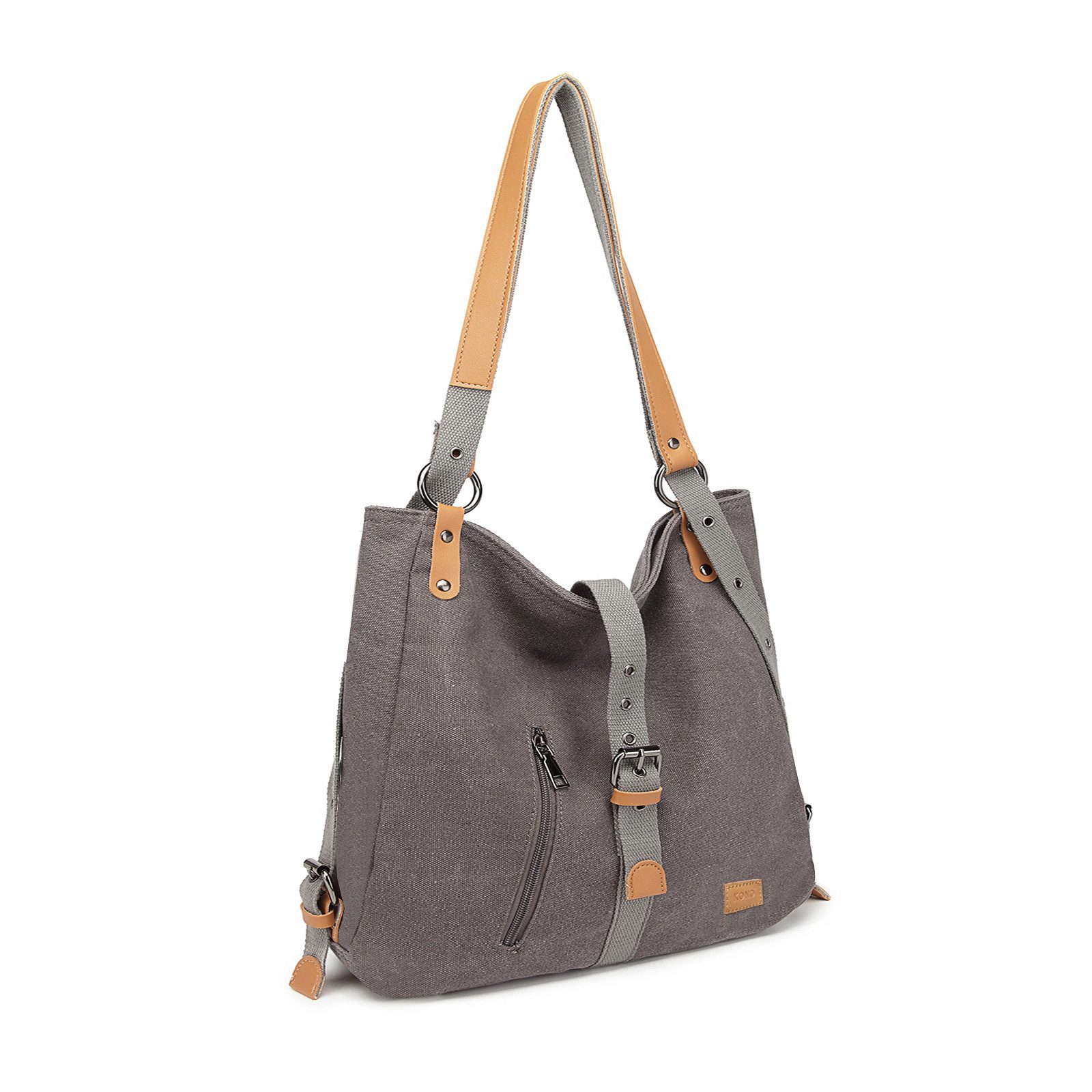 KONO Handtasche Canvas Handtasche 2 in 1 Canvas Verstellbare Schultergurte günstig online kaufen