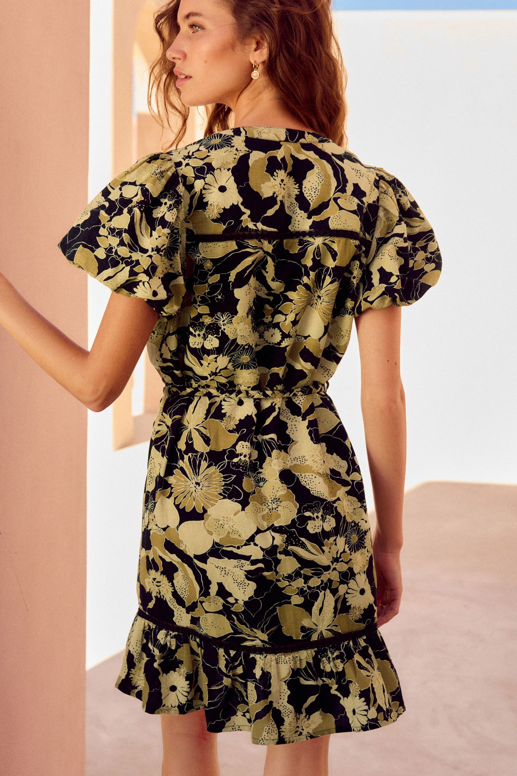 Next Minikleid Geknöpftes Minikleid mit Spitzeneinsatz günstig online kaufen