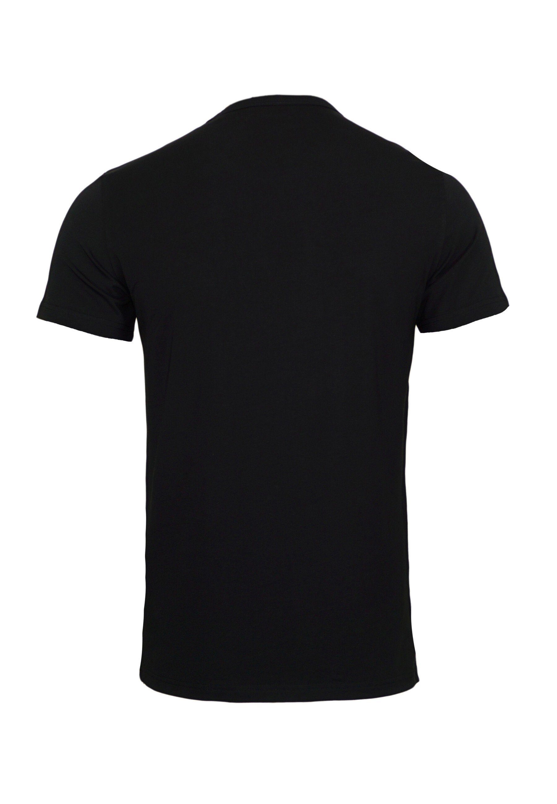 Armani 17020 (2-tlg) T-Shirts Crew Emporio Pack T-Shirt black Neck / 2 black